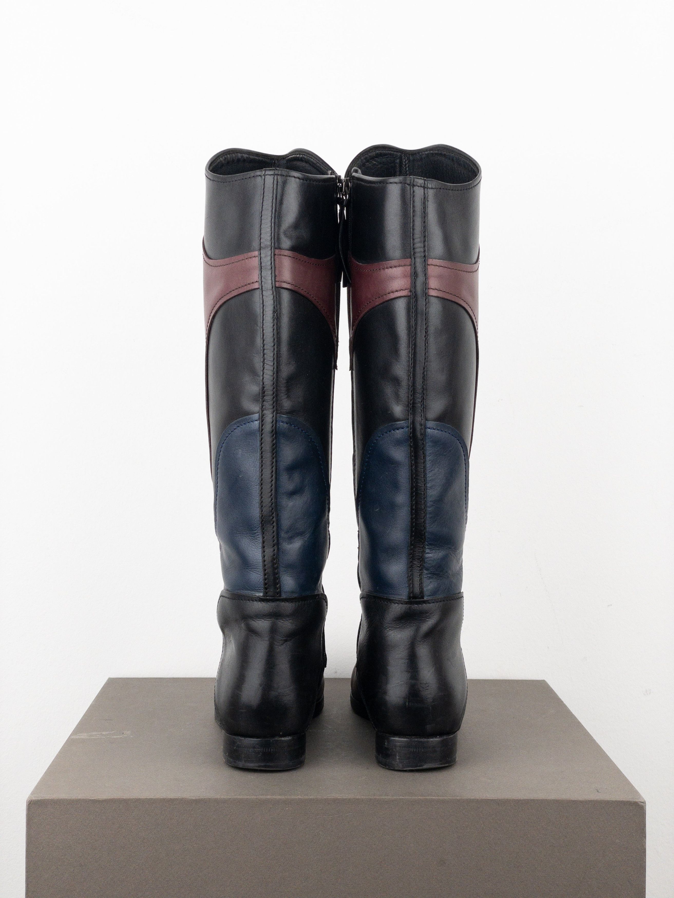 Miu Miu AW08 Knee-High Biker Riding Boots Size US 6 / IT 36 - 6 Thumbnail