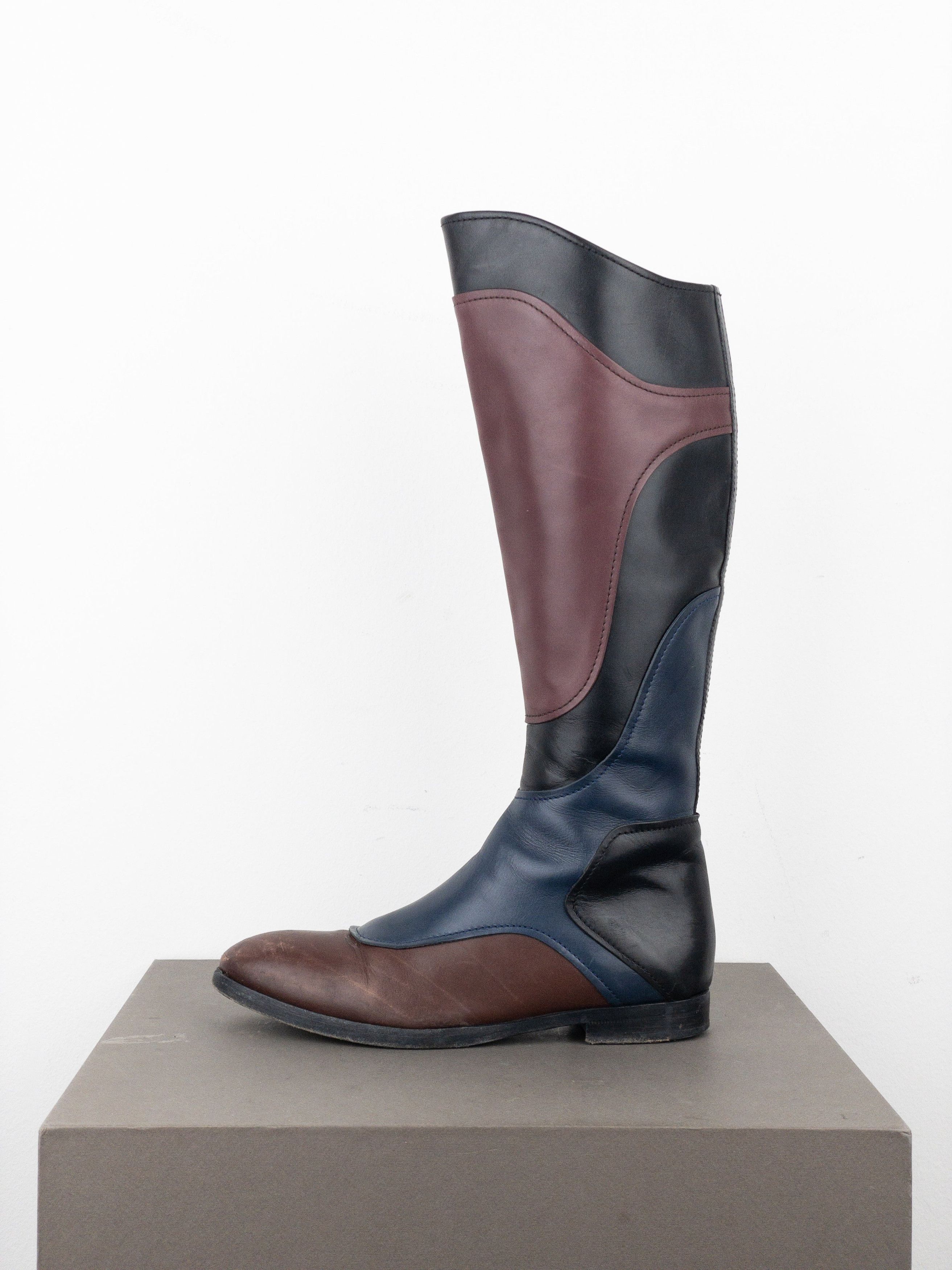 Miu Miu AW08 Knee-High Biker Riding Boots Size US 6 / IT 36 - 3 Thumbnail