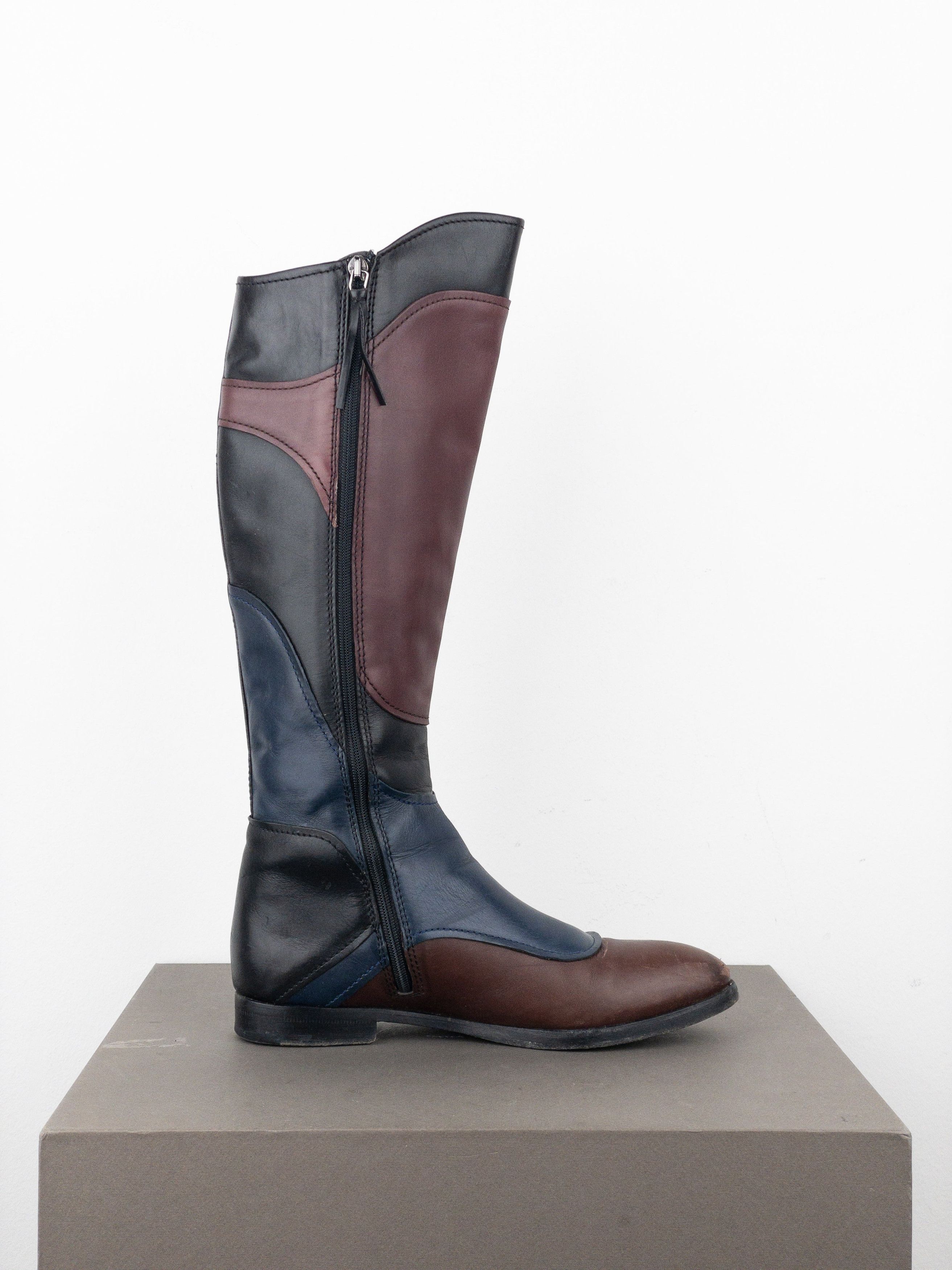 Miu Miu AW08 Knee-High Biker Riding Boots Size US 6 / IT 36 - 4 Thumbnail