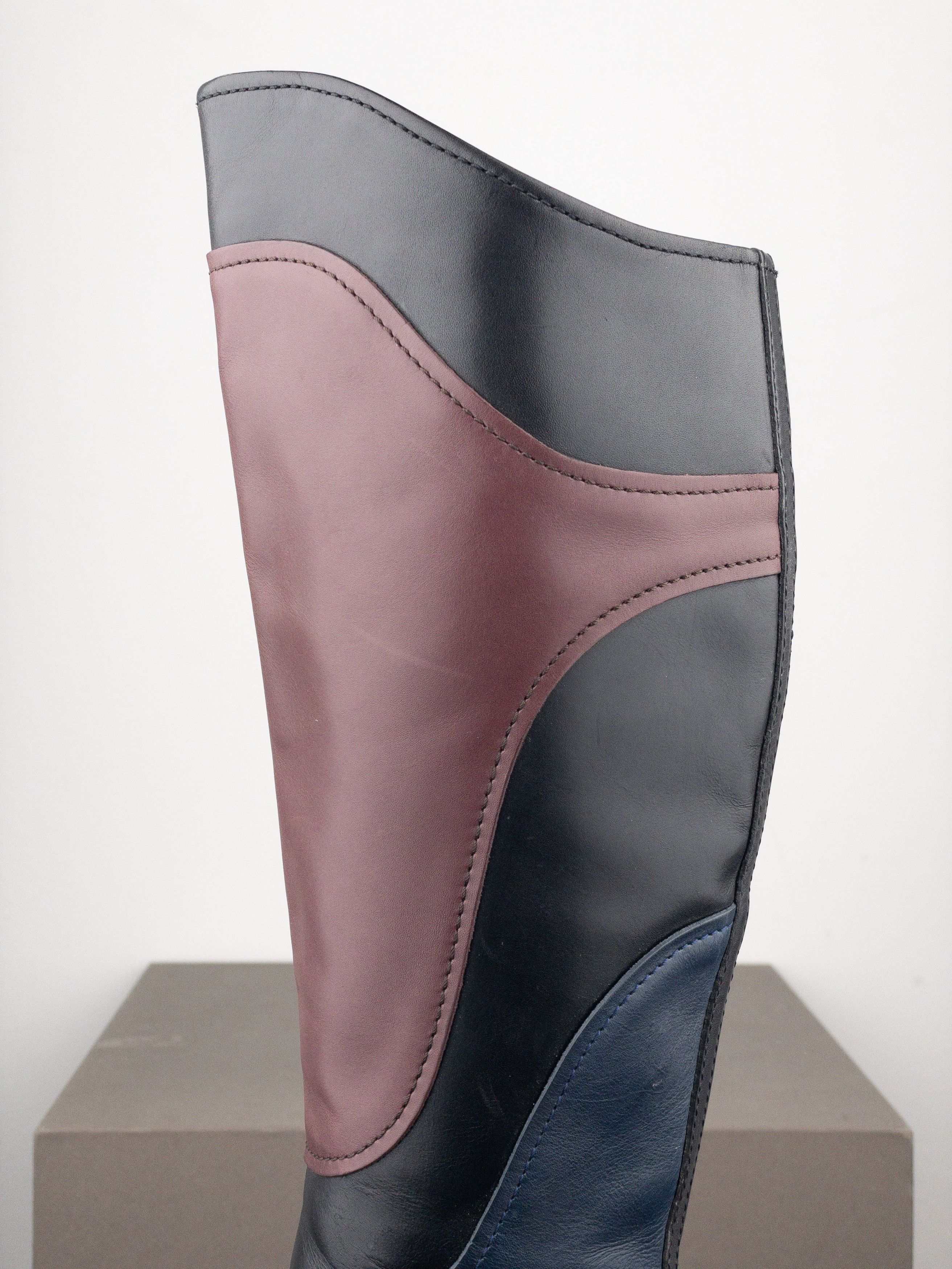 Miu Miu AW08 Knee-High Biker Riding Boots Size US 6 / IT 36 - 9 Thumbnail