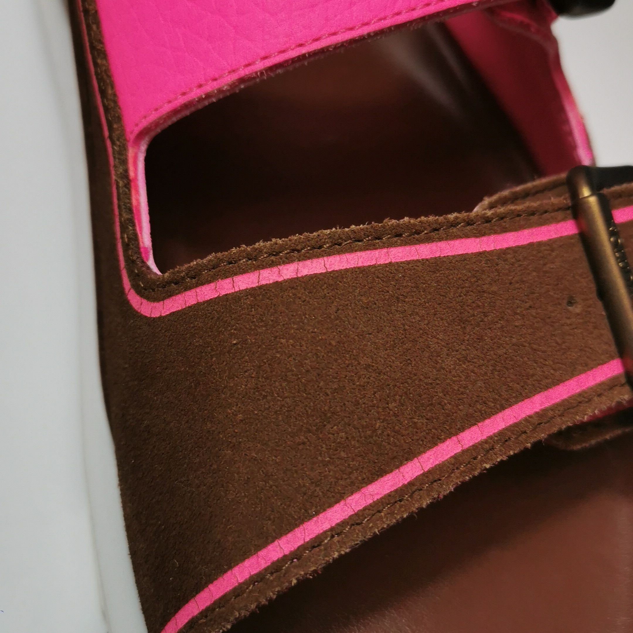 Louis Vuitton Louis Vuitton Pink Brown Leather Trainer Sandals Size 39.5 Size US 6 / EU 39 - 7 Thumbnail