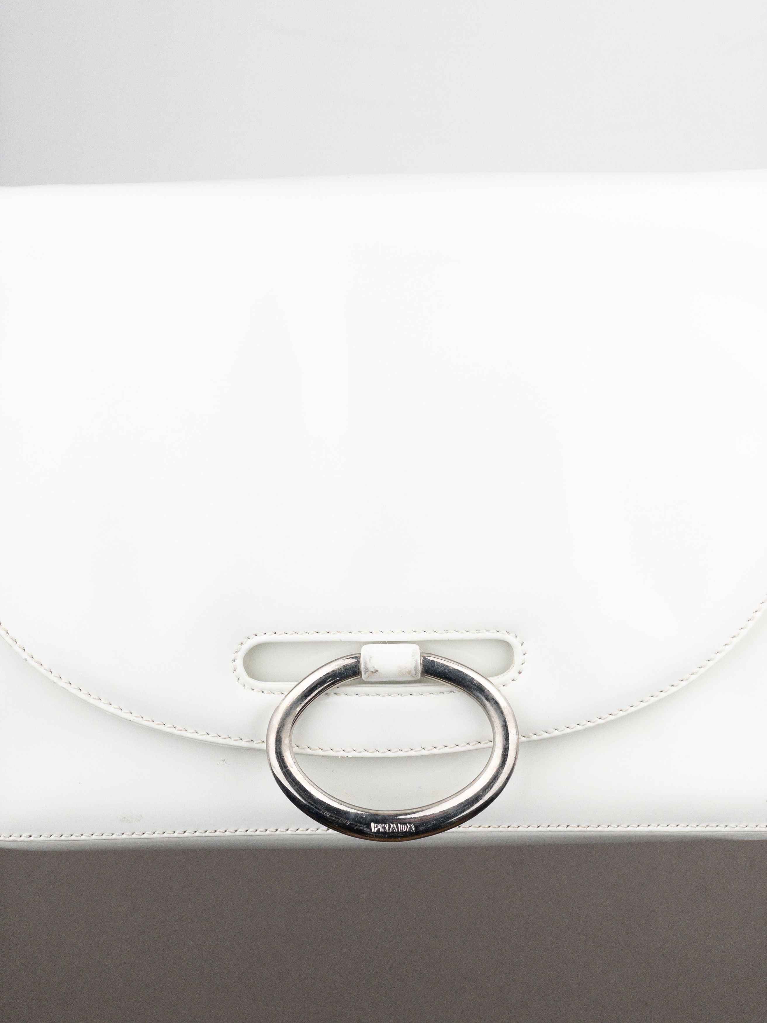 Prada 2000s Metal Ring Leather Shoulder Bag Size ONE SIZE - 6 Thumbnail