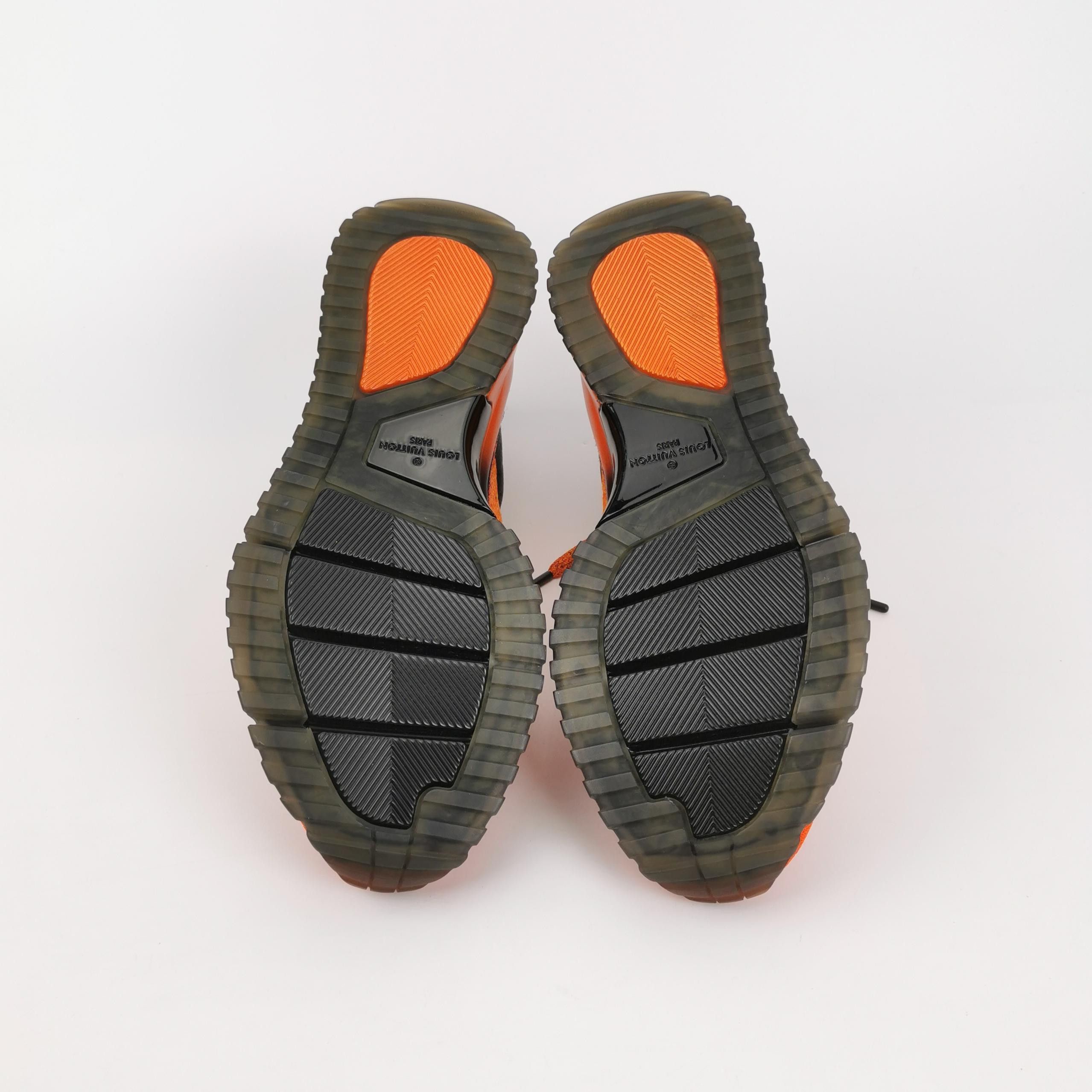 Louis Vuitton Louis Vuitton Orange VNR Knit Sneakers 8.5 Size US 8 / EU 41 - 5 Thumbnail