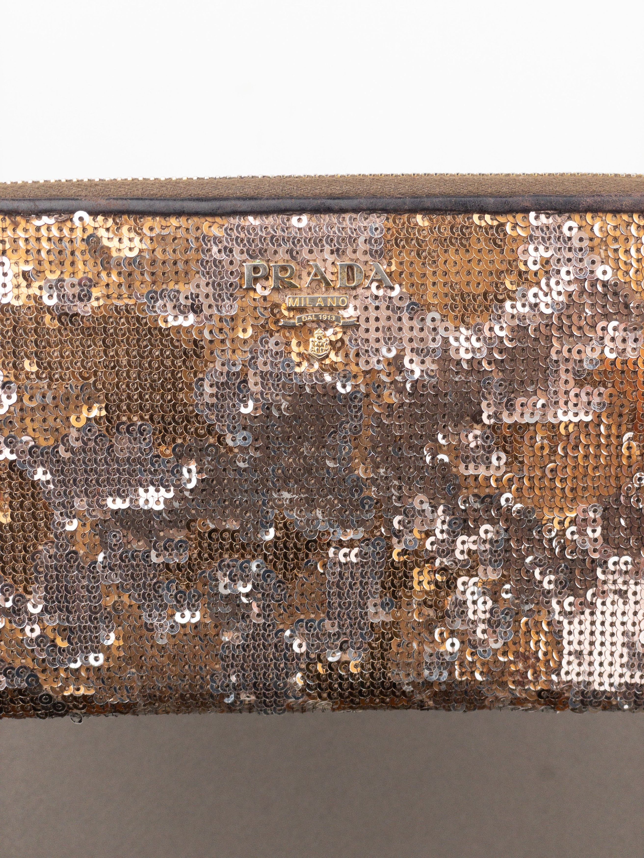 Prada 2010s Sequin Camouflage Clutch Zipper Wallet Size ONE SIZE - 5 Thumbnail
