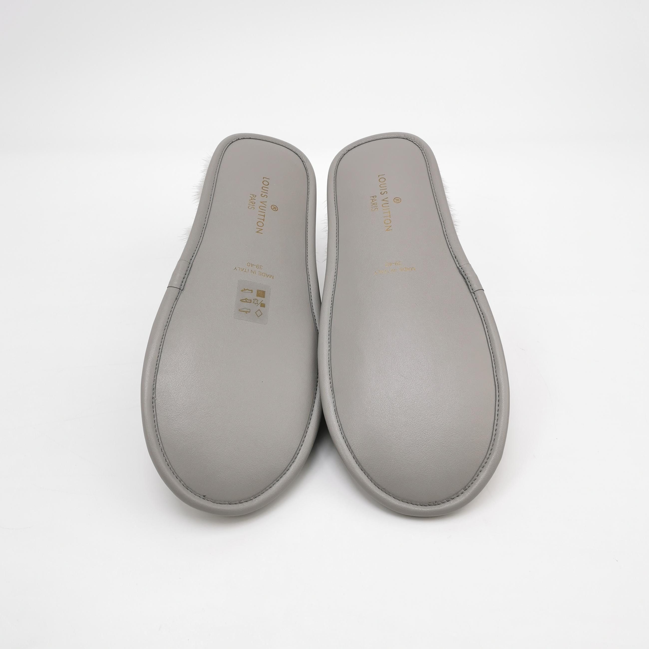Louis Vuitton Louis Vuitton Monogram Velvet Fur Slides 40 Size US 10 / IT 40 - 5 Thumbnail