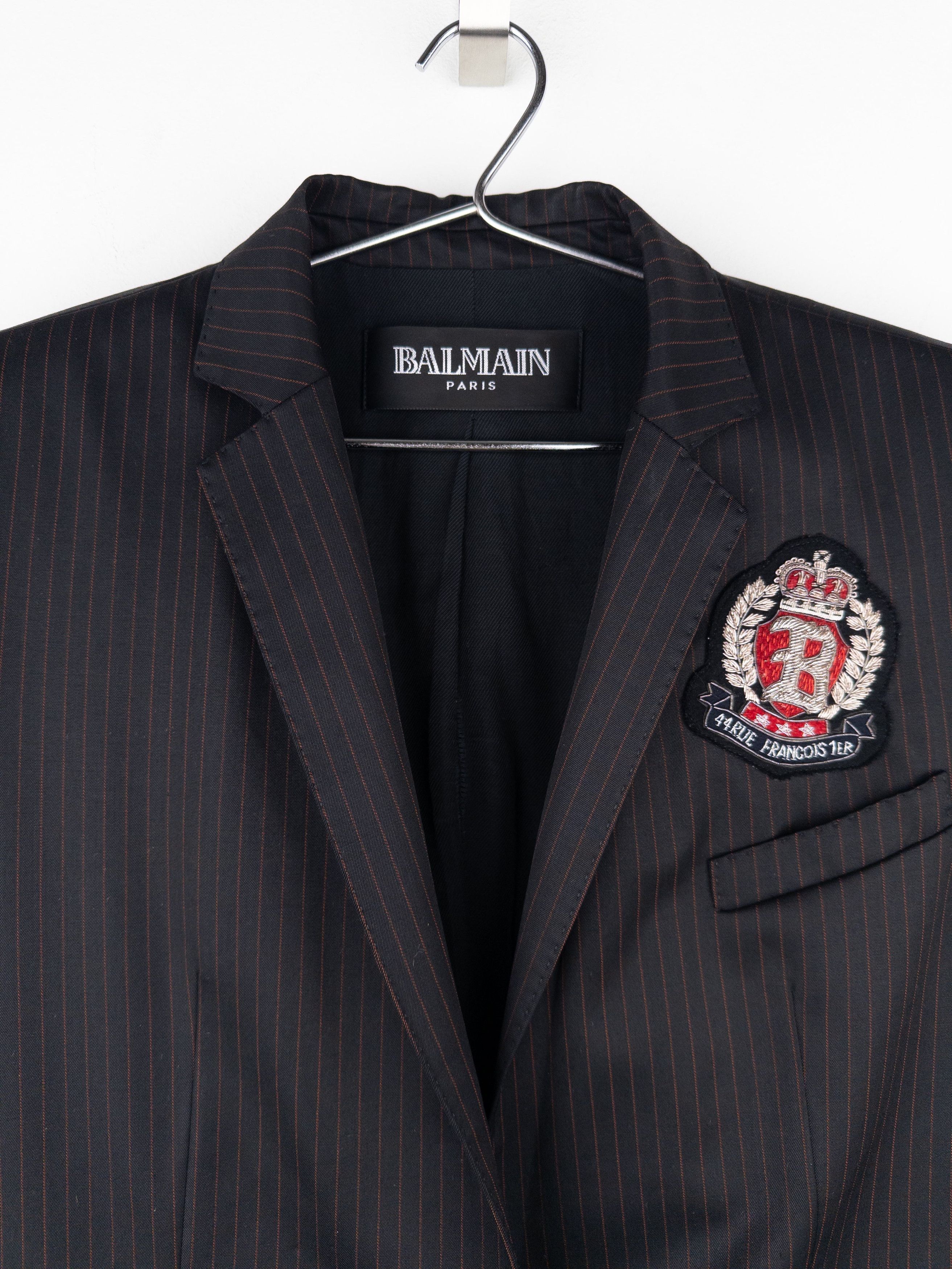 Balmain by Decarnin SS11 Safety Pin Embroidered Crest Badge Pinstrip Size M / US 6-8 / IT 42-44 - 3 Thumbnail