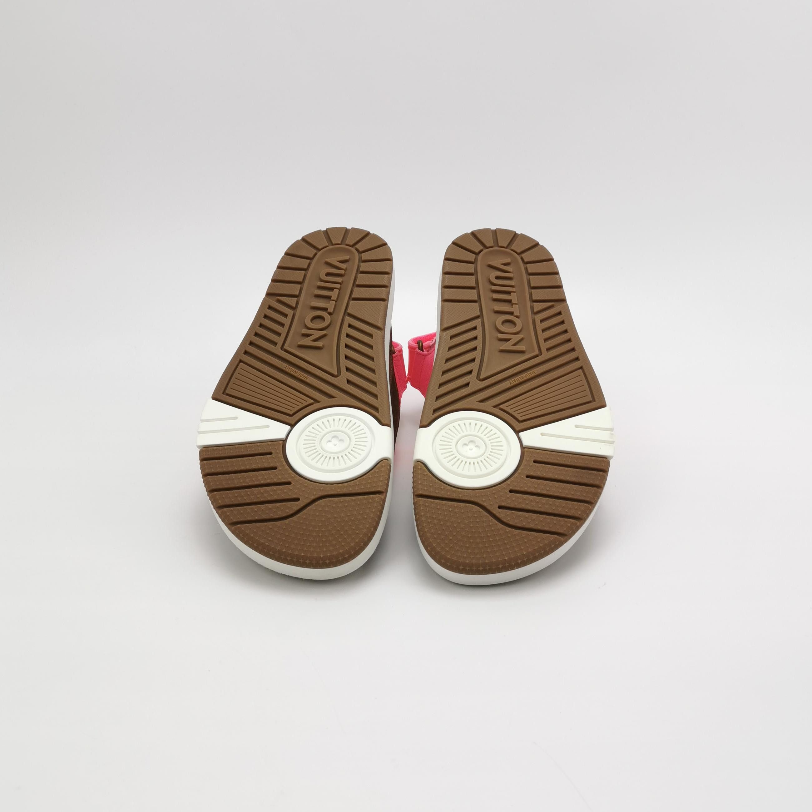 Louis Vuitton Louis Vuitton Pink Trainer Suede Sandals Size 40.5 Size US 7 / EU 40 - 5 Thumbnail
