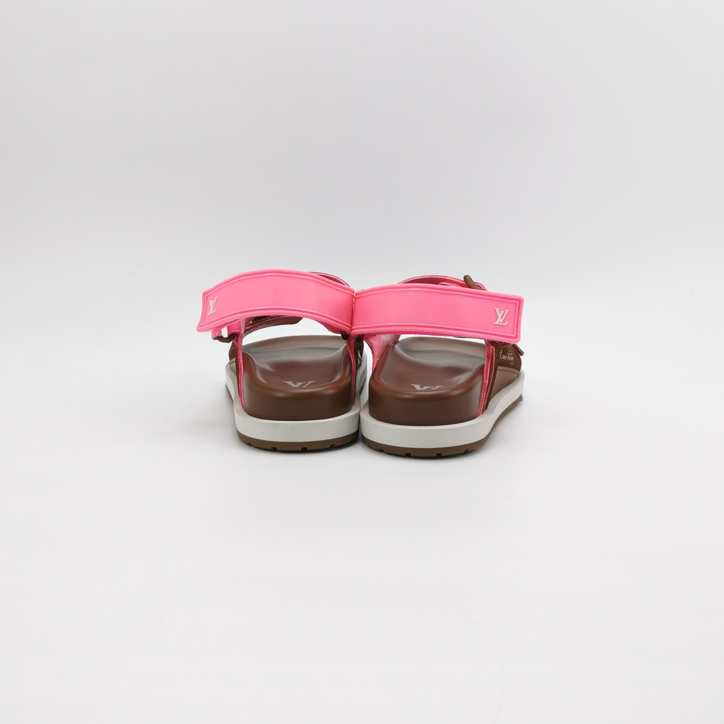 Louis Vuitton Louis Vuitton Pink Trainer Suede Sandals Size 40.5 Size US 7 / EU 40 - 4 Thumbnail