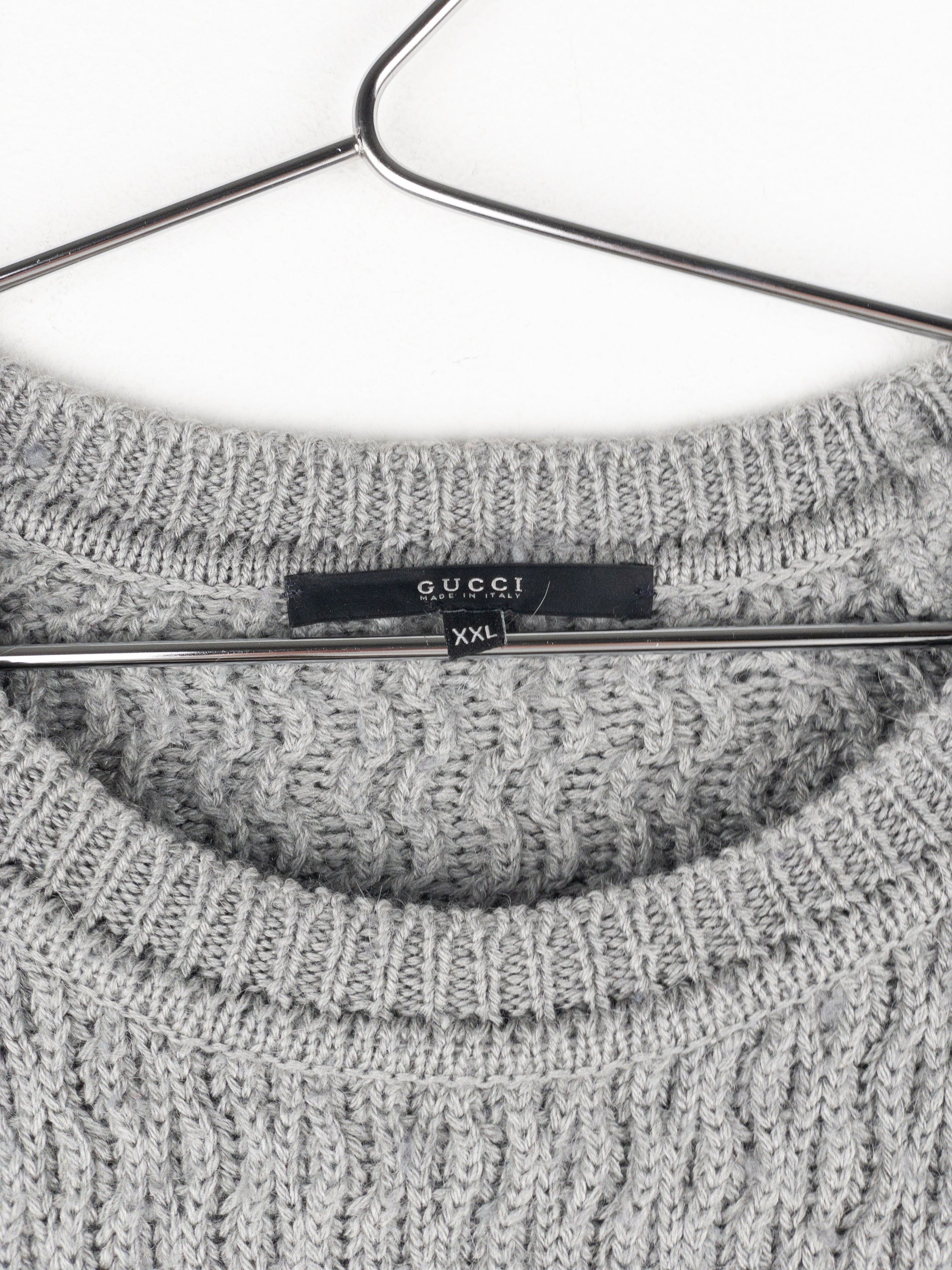 Gucci by Tom Ford 2000s Cable Knit Wave Sweater Size US XXL / EU 58 / 5 - 7 Thumbnail