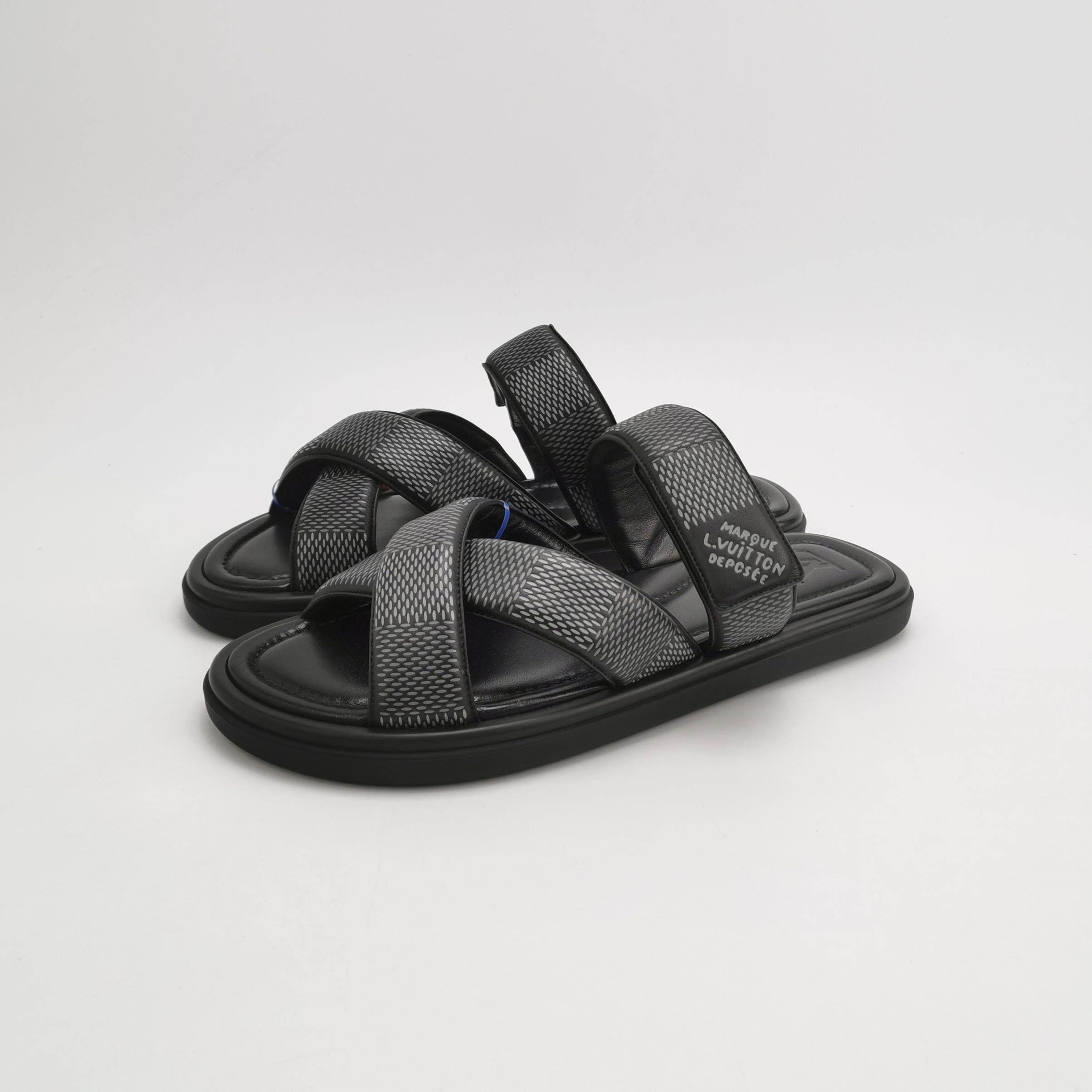 Louis Vuitton Louis Vuitton Damier Velcro Slides EU 44.5 Size US 11 / EU 44 - 2 Thumbnail