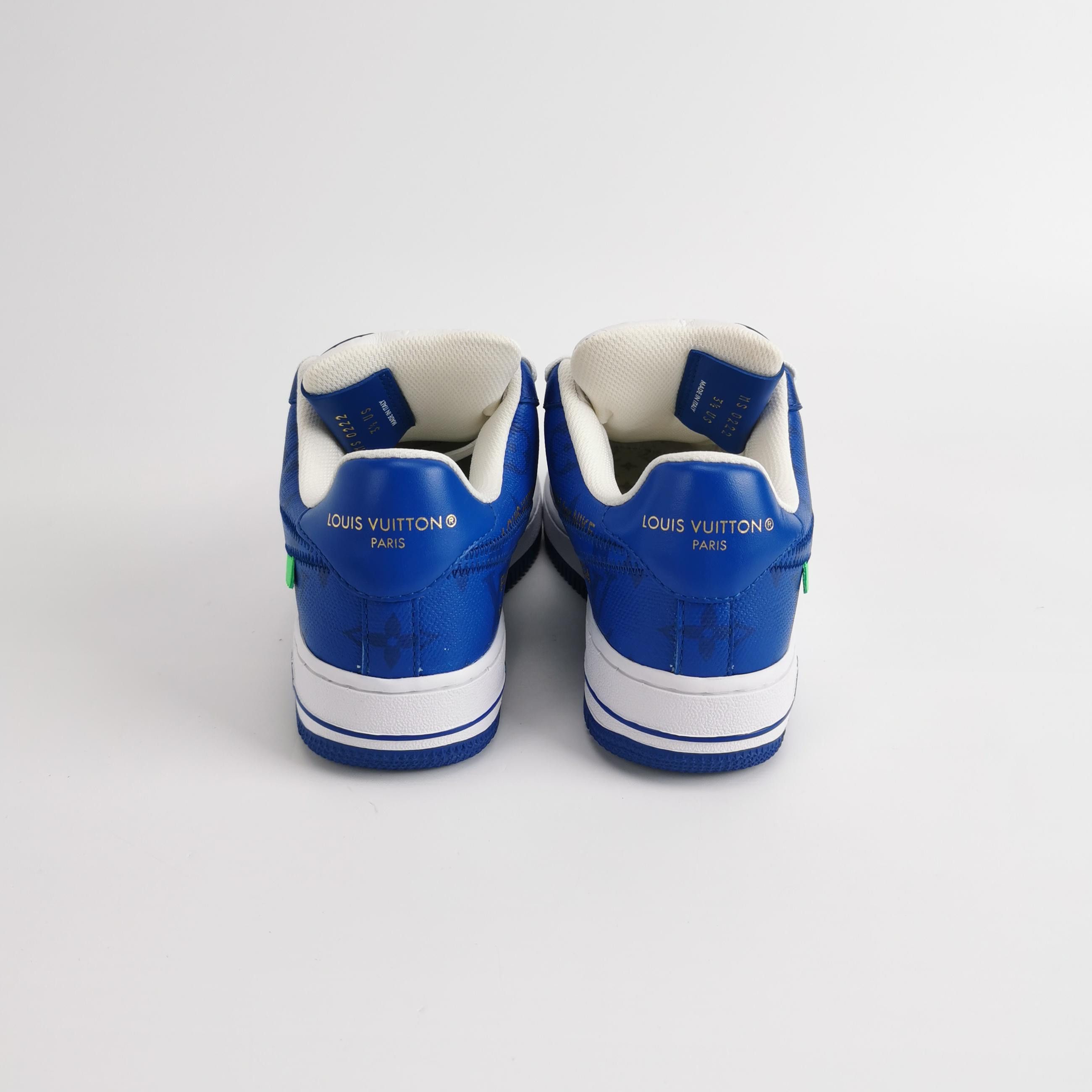 Louis Vuitton Louis Vuitton x Nike Blue Monogram AF1 Sneakers 35.5 Size US 5.5 / IT 35.5 - 4 Thumbnail