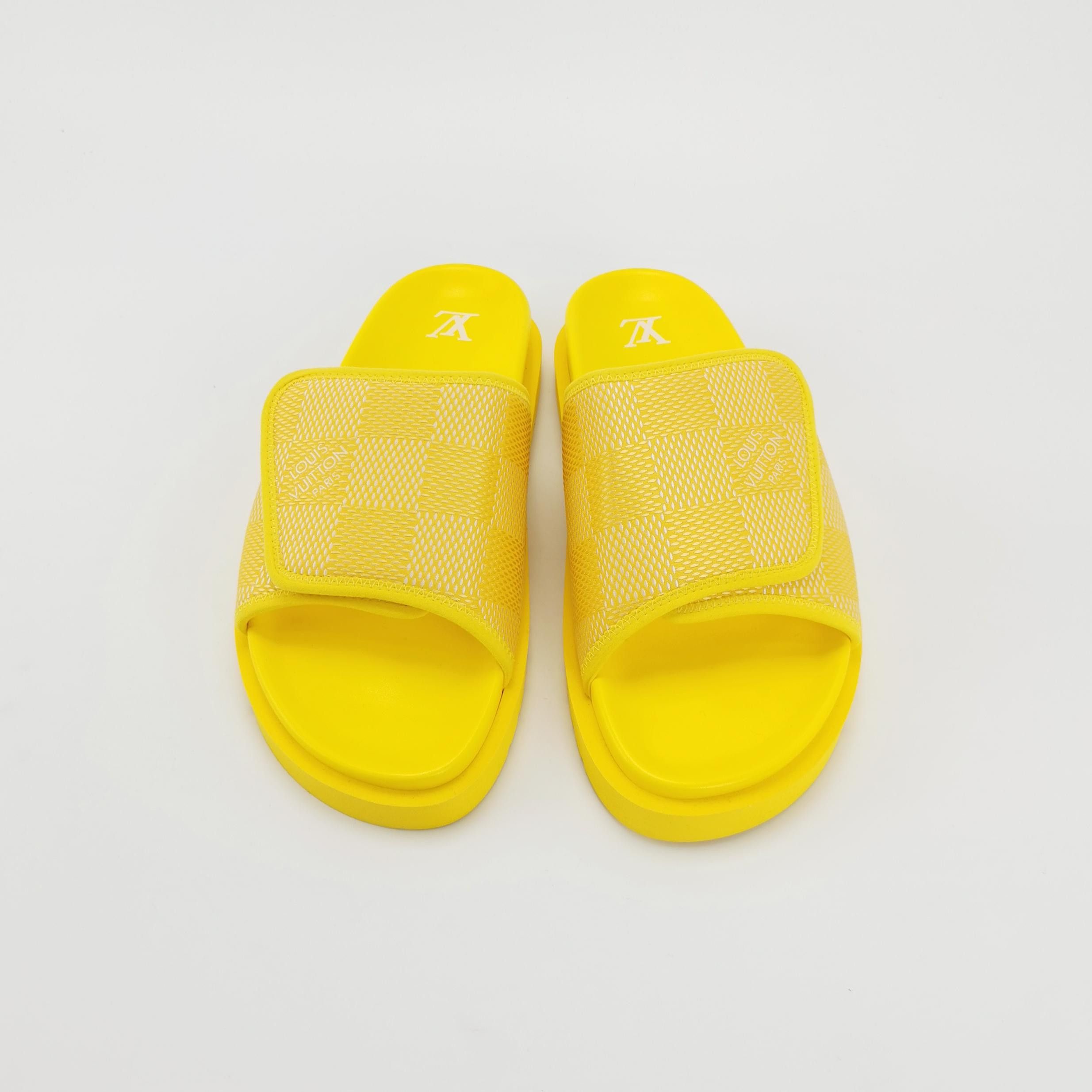Louis Vuitton Louis Vuitton Yellow Damier Miami Mules Size 42.5 Size US 9 / EU 42 - 3 Thumbnail