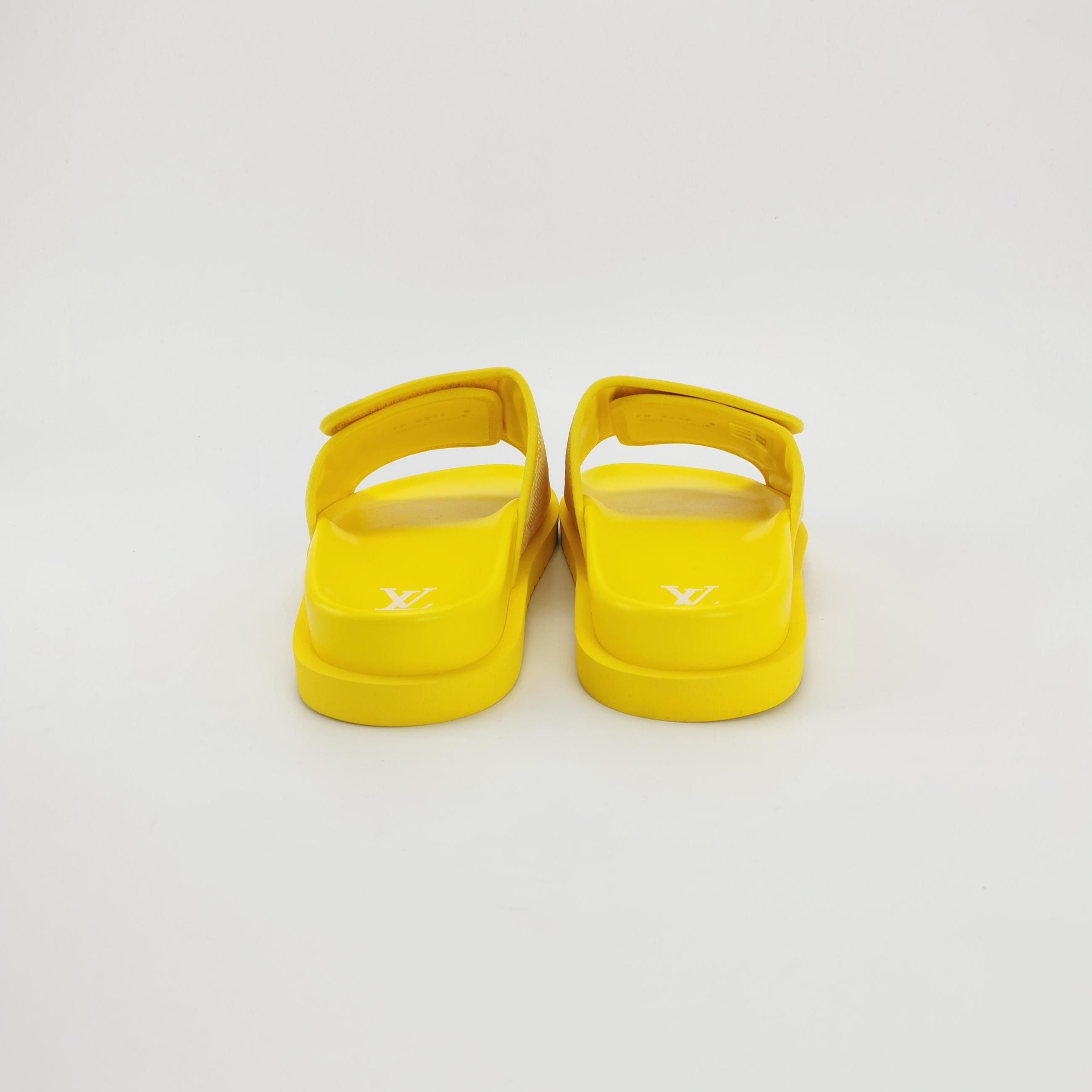 Louis Vuitton Louis Vuitton Yellow Damier Miami Mules Size 42.5 Size US 9 / EU 42 - 4 Thumbnail
