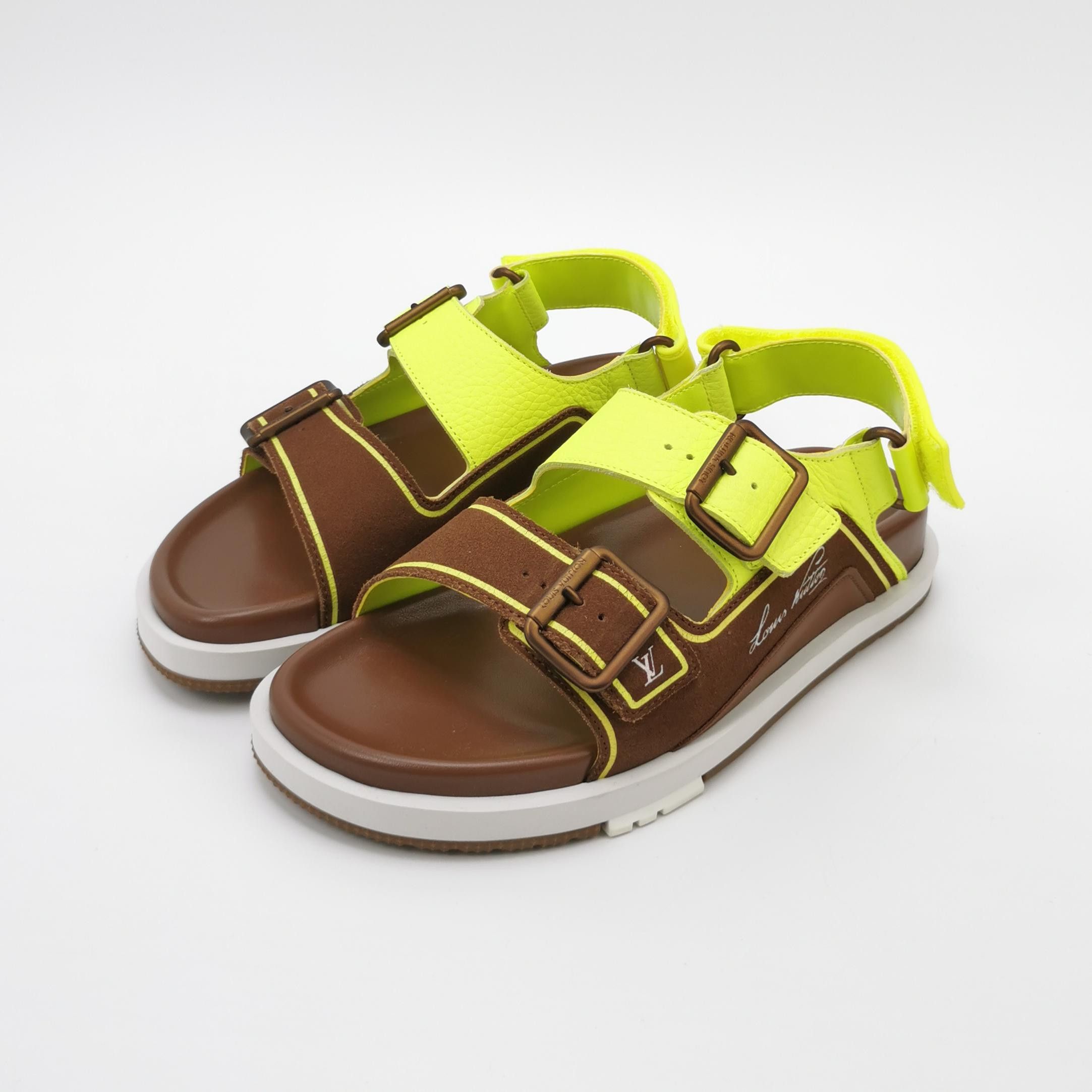 Louis Vuitton Louis Vuitton Neon Contrast Logo Sandals EU 39 Size US 6 / EU 39 - 2 Thumbnail