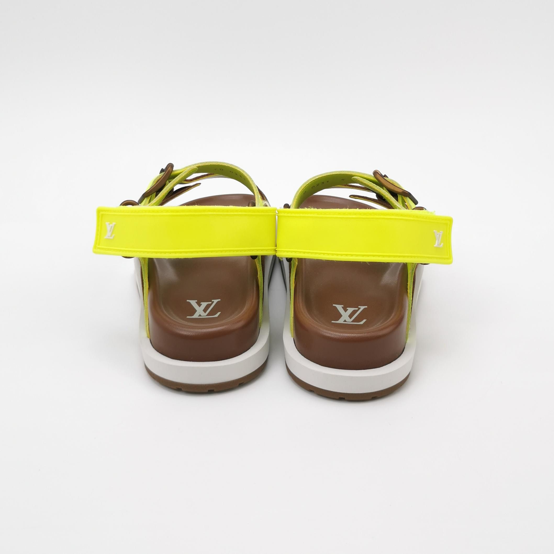 Louis Vuitton Louis Vuitton Neon Contrast Logo Sandals EU 39 Size US 6 / EU 39 - 4 Thumbnail