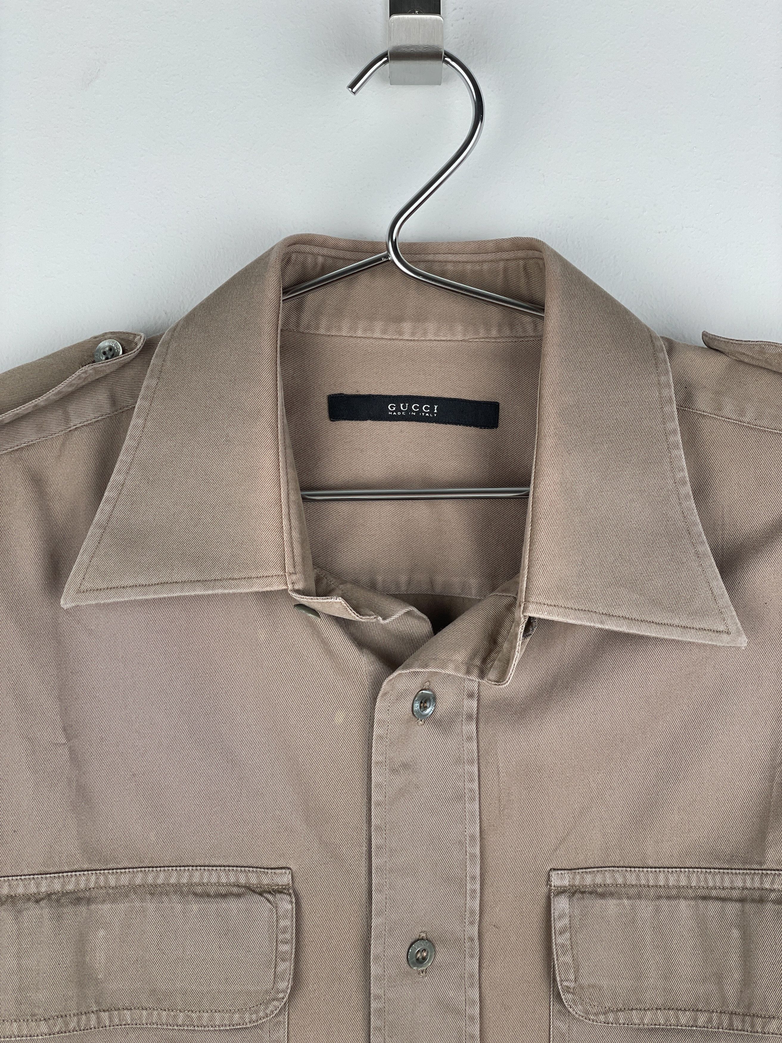 Gucci by Tom Ford SS01 Military-Pocket Button-Up Shirt Size US M / EU 48-50 / 2 - 3 Thumbnail