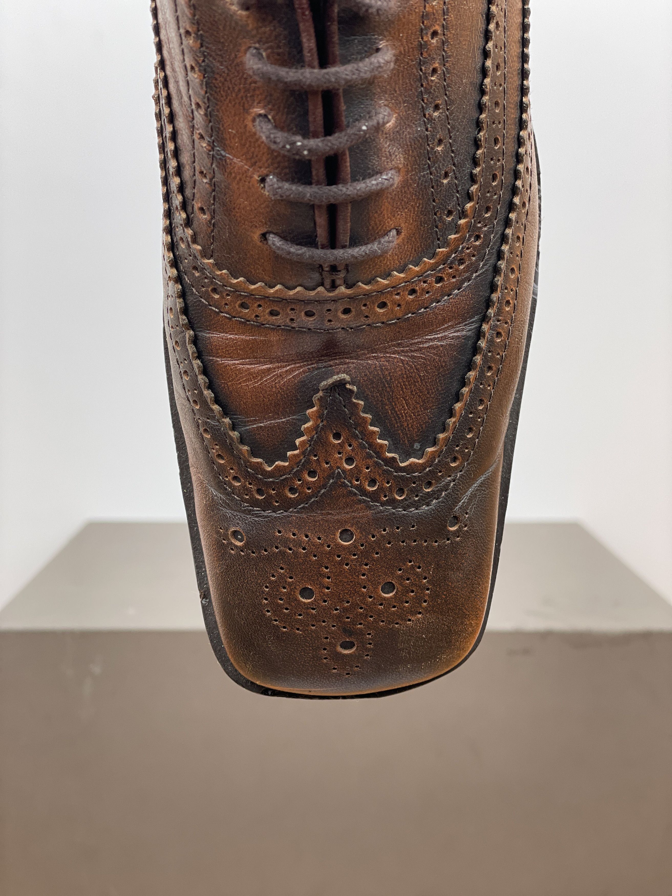 Miu Miu SS99 Square-Toe Spike-Sole Brogue Derbies Size US 7 / IT 37 - 7 Thumbnail