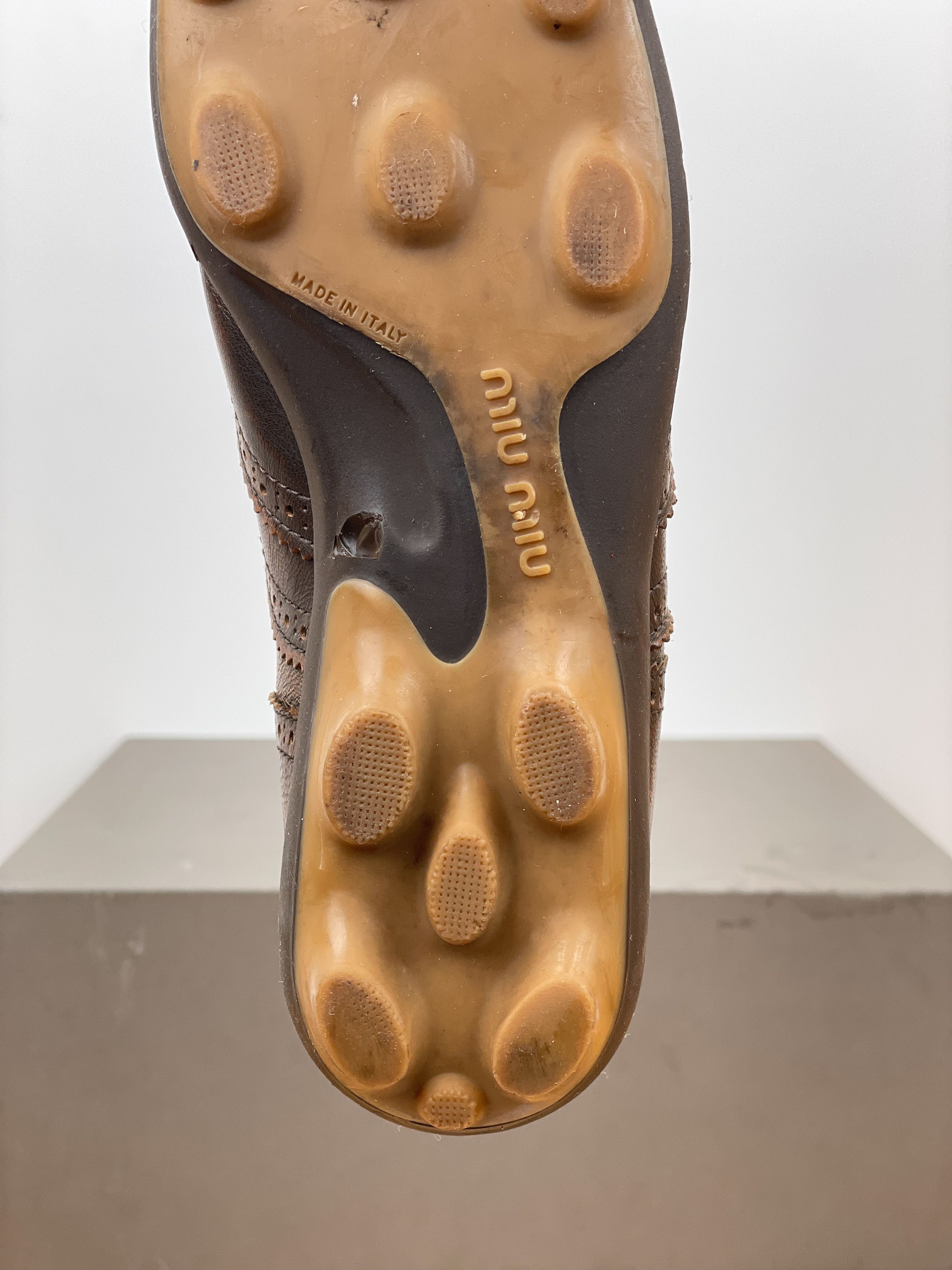 Miu Miu SS99 Square-Toe Spike-Sole Brogue Derbies Size US 7 / IT 37 - 9 Thumbnail