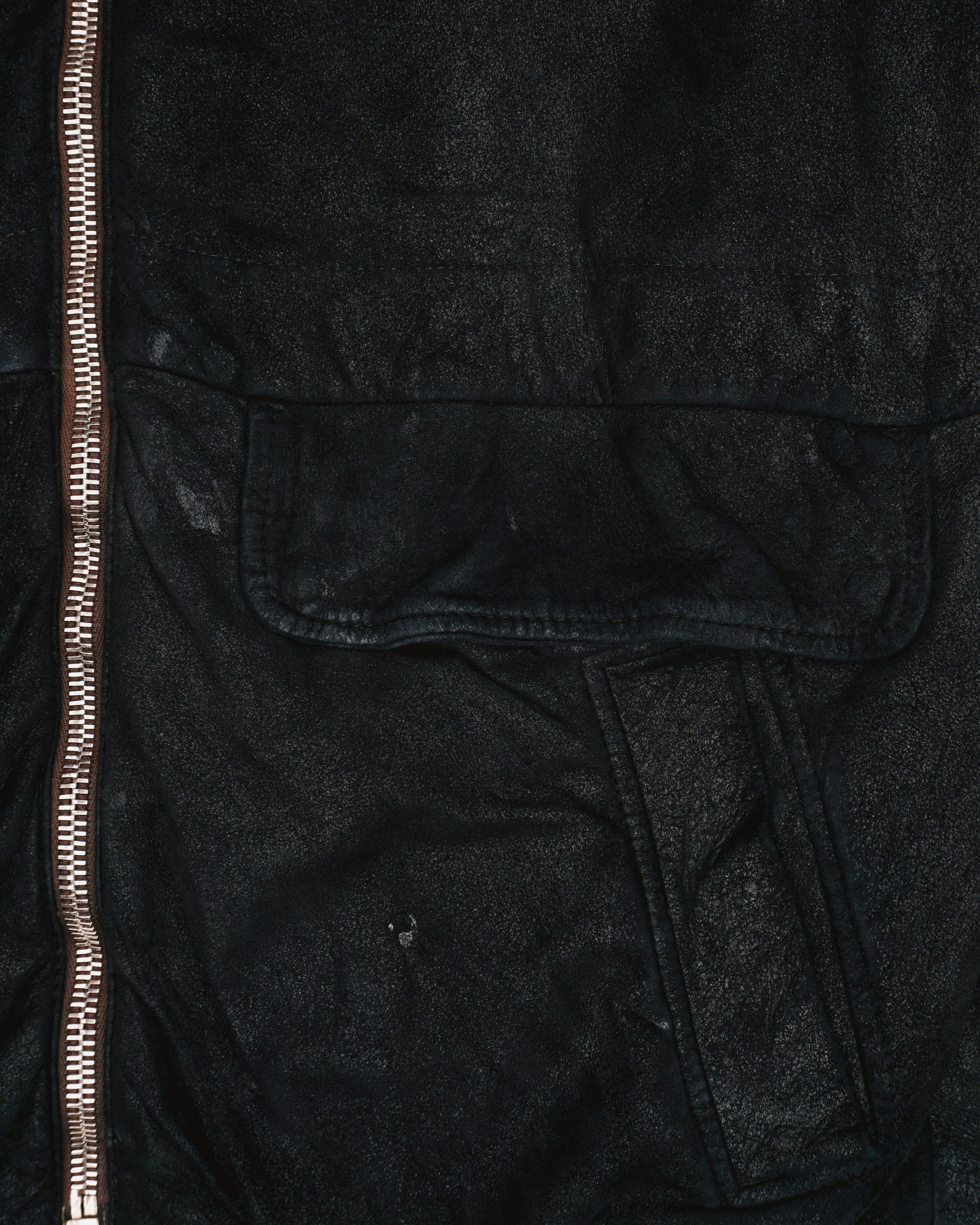 Rick Owens AW04 QUEEN Blistered Leather Police Bomber Jacket Size US L / EU 52-54 / 3 - 4 Thumbnail