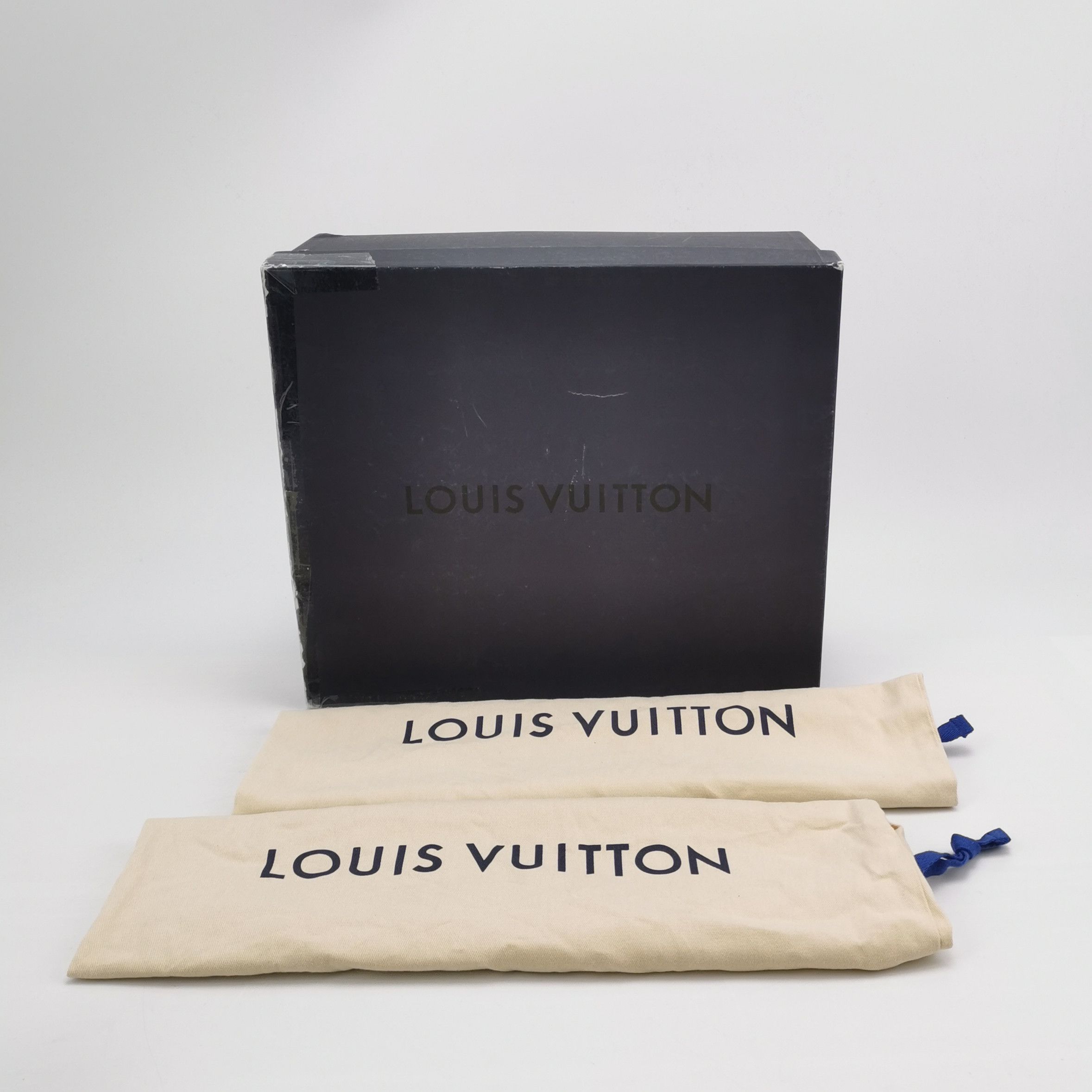 Louis Vuitton Louis Vuitton Blue Leather Hi-Top Trainer Size 7.5 Size US 7 / EU 40 - 6 Thumbnail