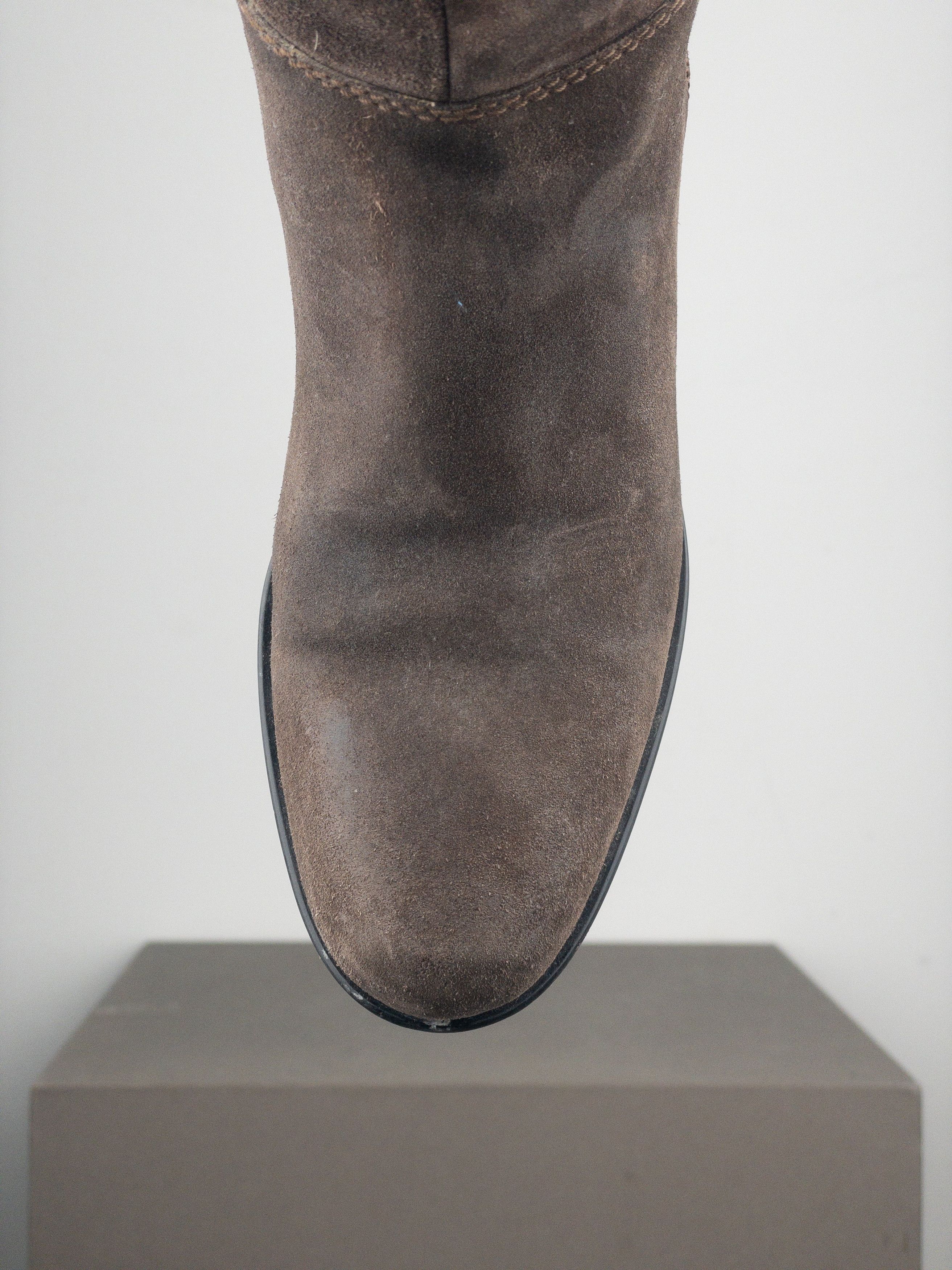 Miu Miu 2000s Knee-High Suede Cowboy Riding Boots Size US 5 / IT 35 - 7 Thumbnail
