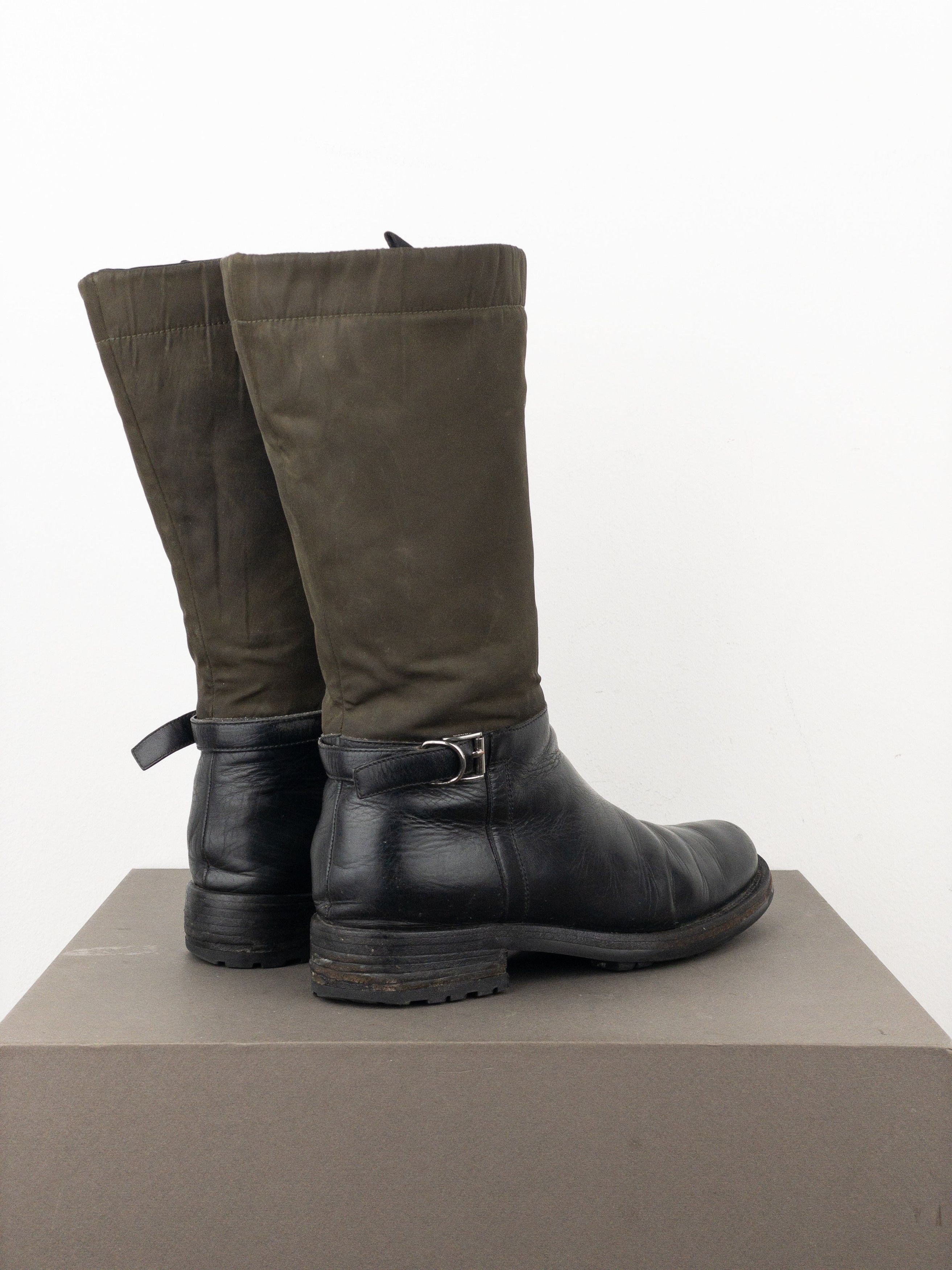 Prada 2000s Mid-Calf Hybrid Buckle Riding Boots Size US 6 / IT 36 - 2 Thumbnail