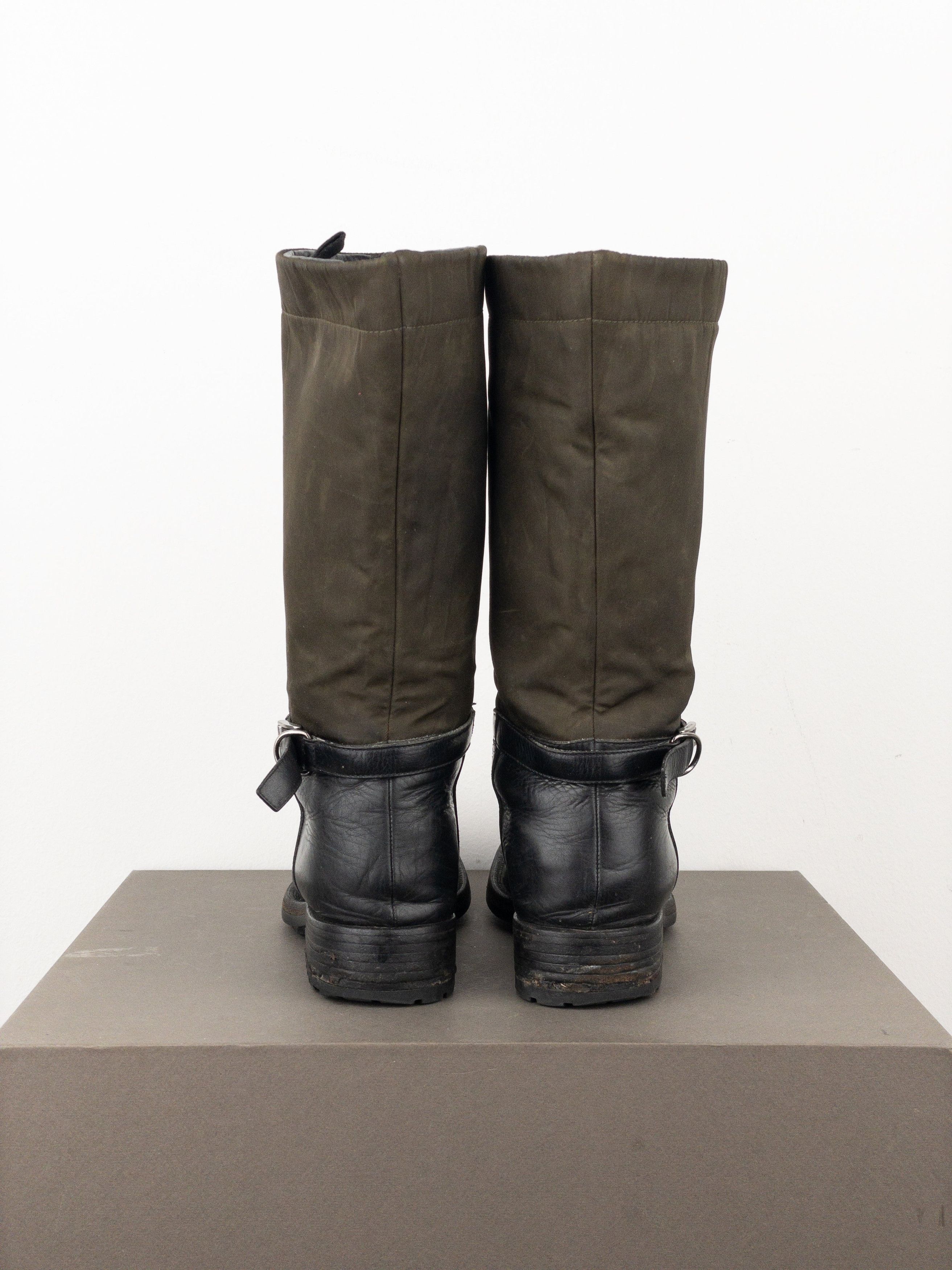 Prada 2000s Mid-Calf Hybrid Buckle Riding Boots Size US 6 / IT 36 - 6 Thumbnail