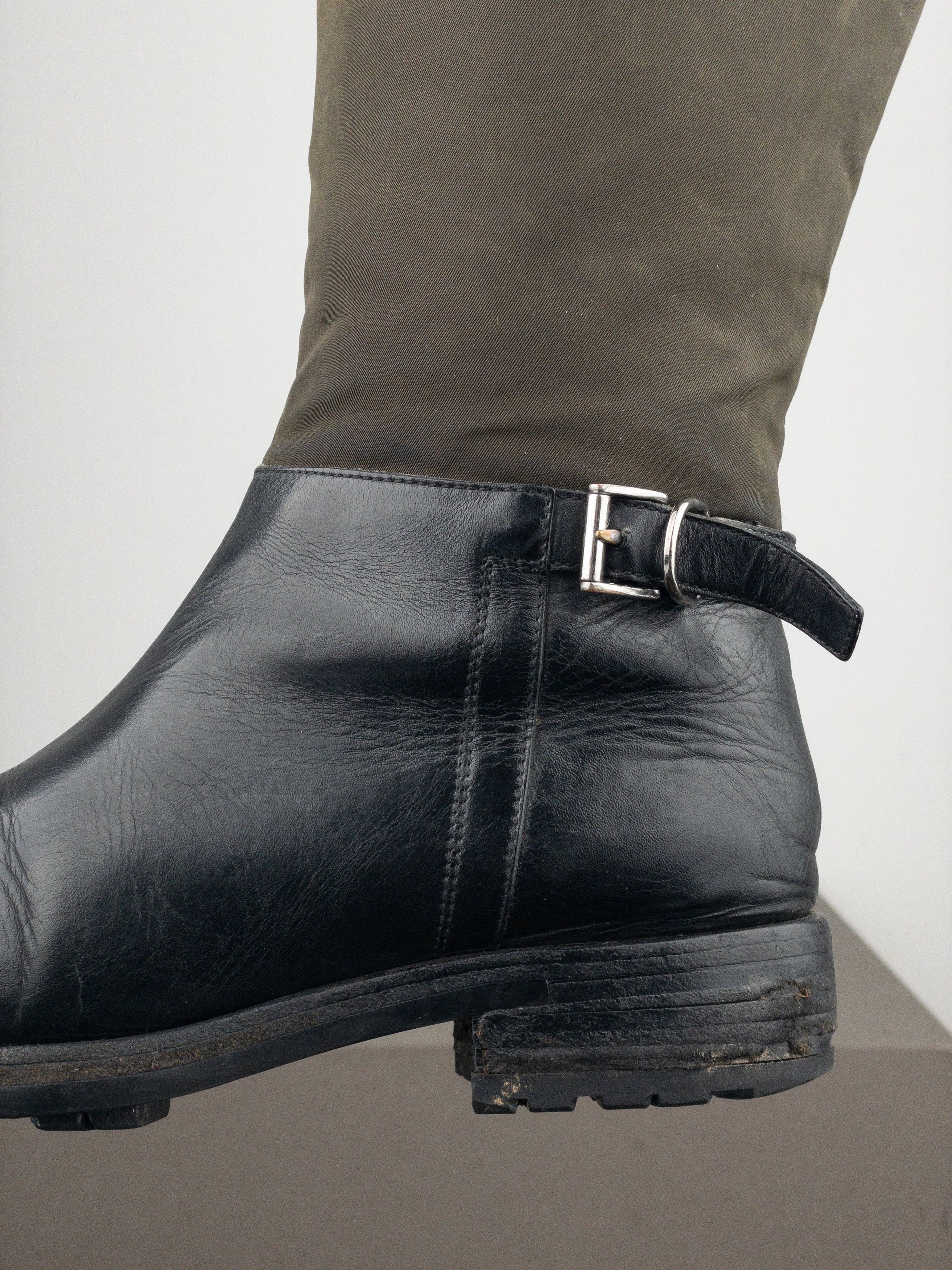 Prada 2000s Mid-Calf Hybrid Buckle Riding Boots Size US 6 / IT 36 - 8 Thumbnail