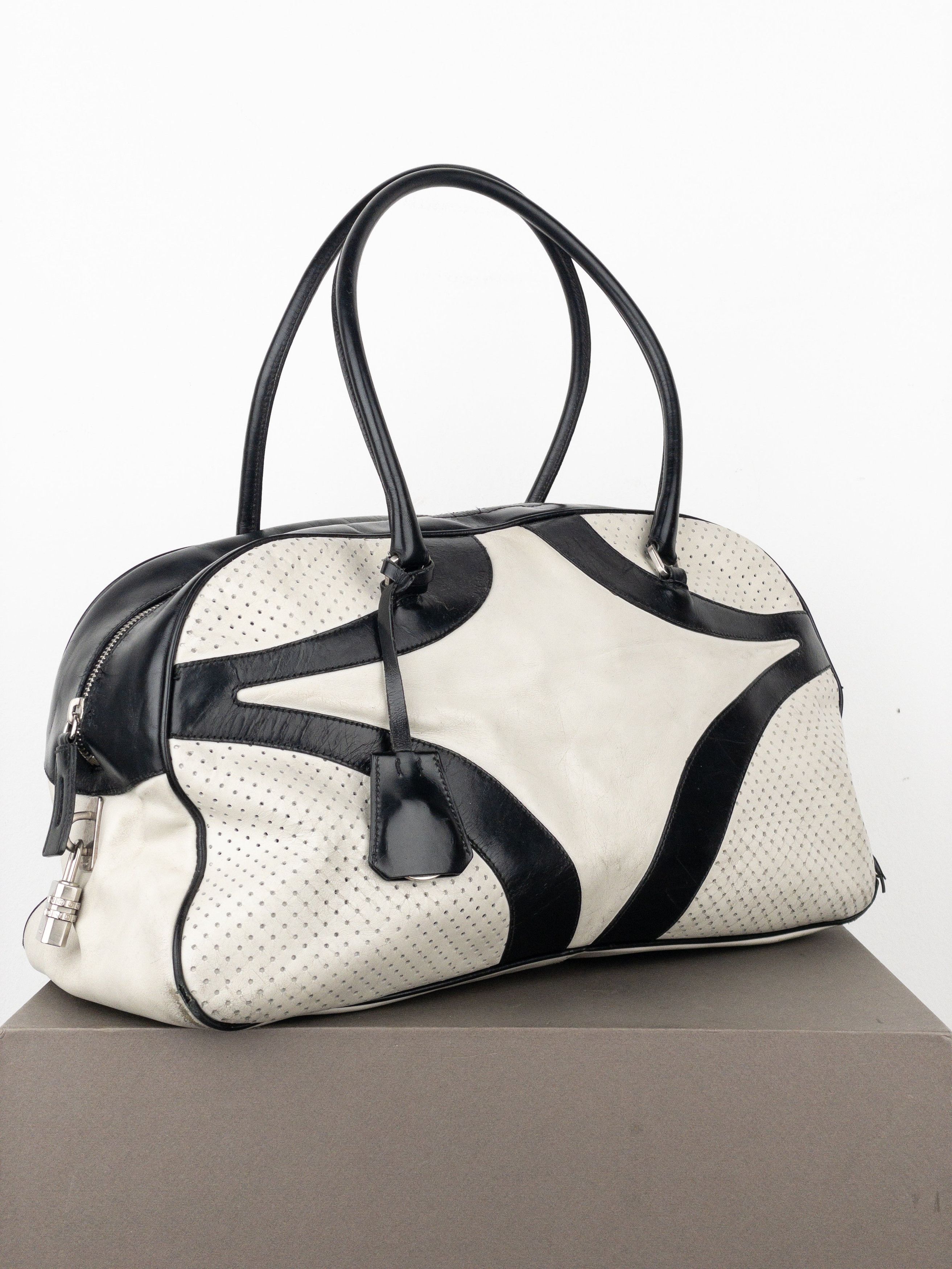 Prada SS00 Bowling Leather Shoulder Bag Size ONE SIZE - 3 Thumbnail
