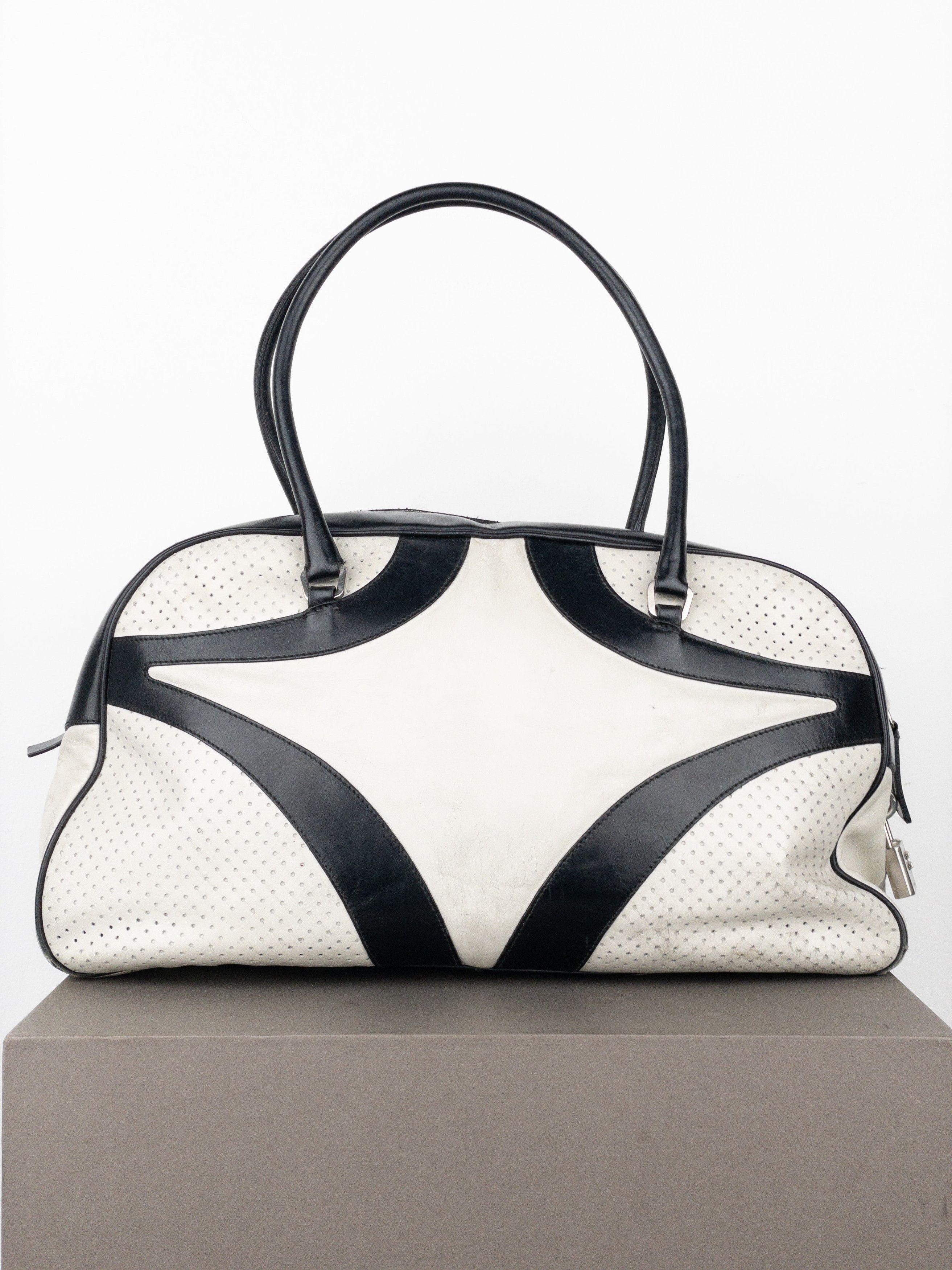Prada SS00 Bowling Leather Shoulder Bag Size ONE SIZE - 4 Thumbnail