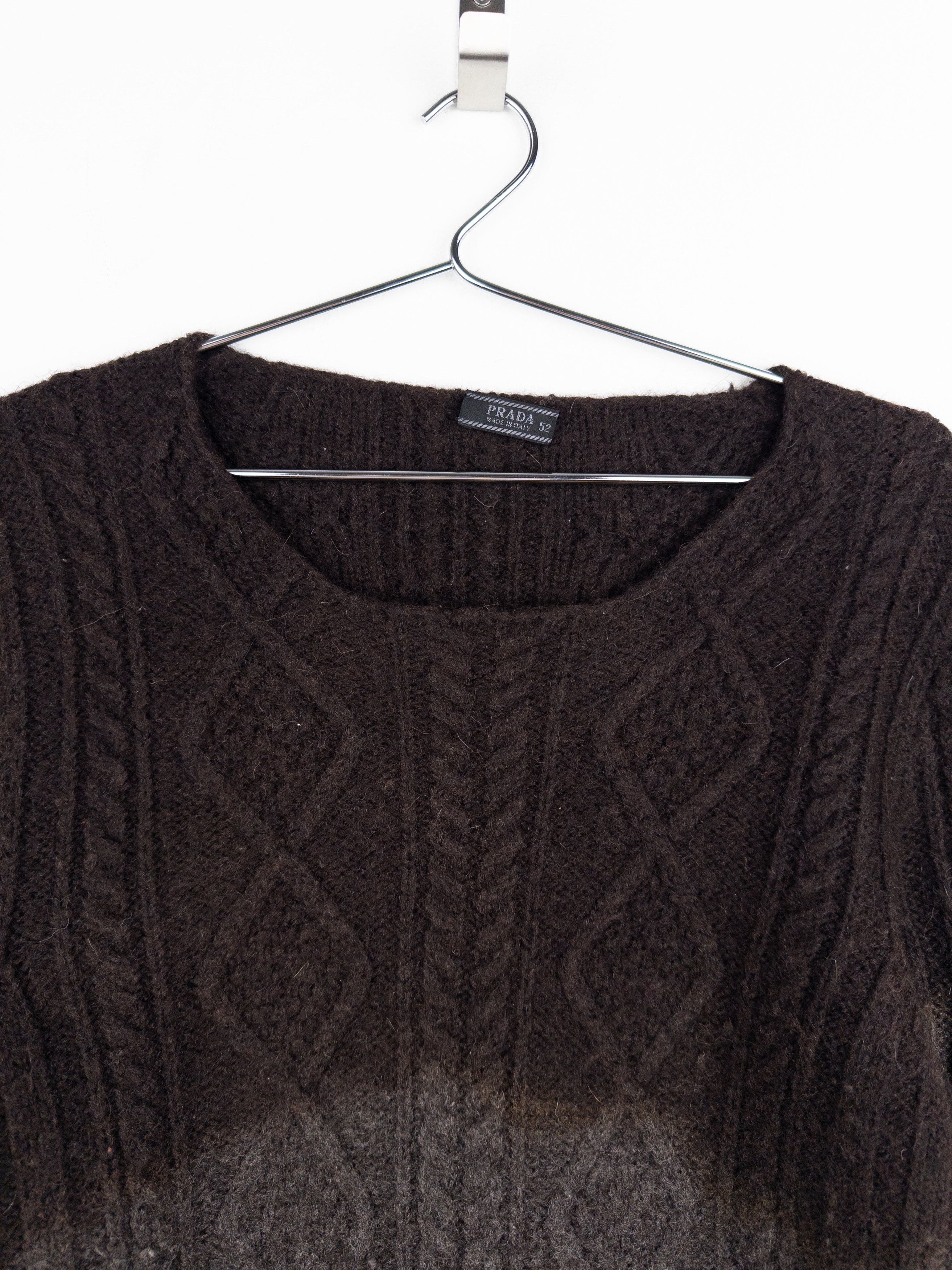 Prada AW04 Ombre Fisherman Cable Knit Sweater Size US XL / EU 56 / 4 - 3 Thumbnail