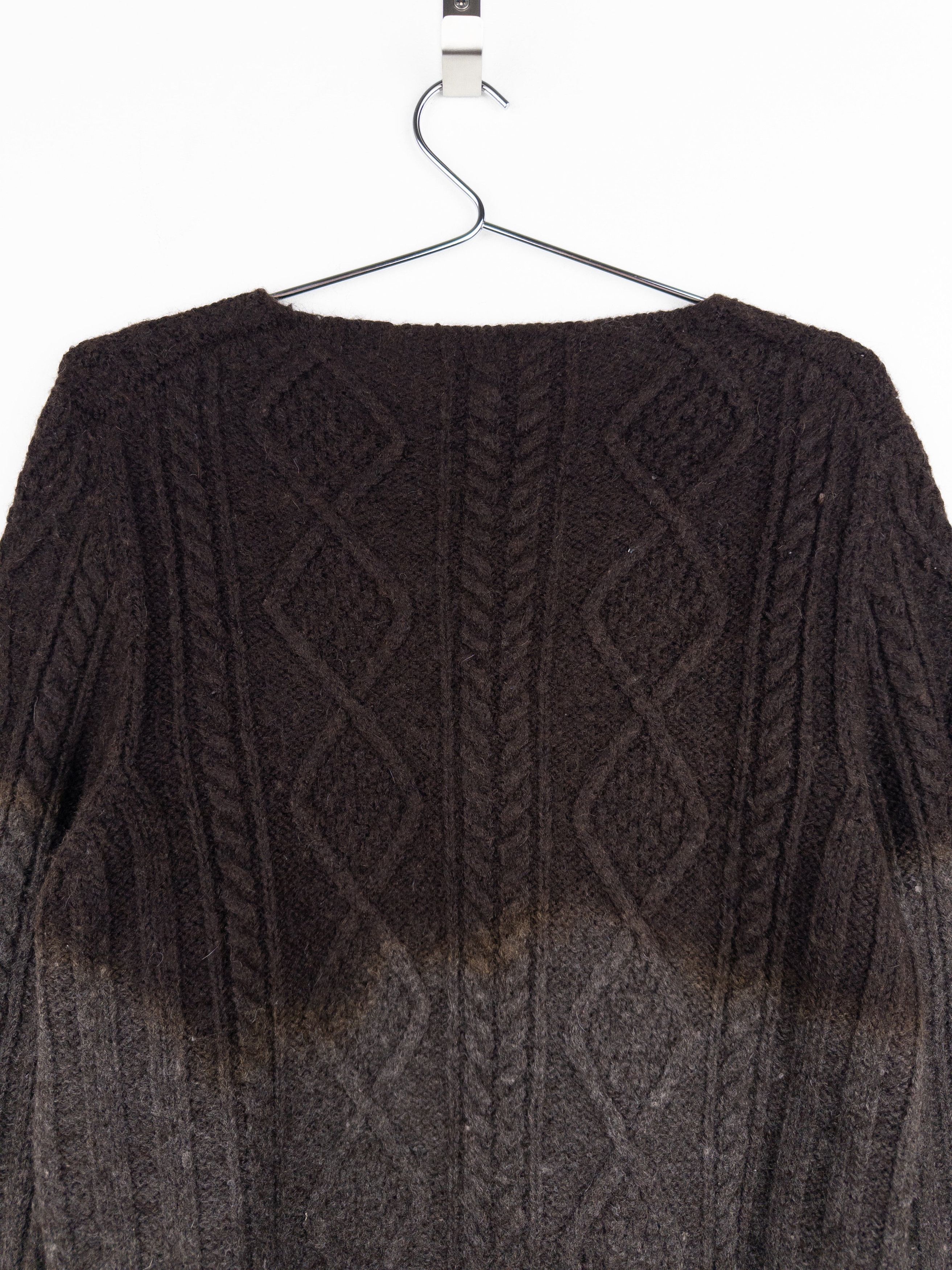 Prada AW04 Ombre Fisherman Cable Knit Sweater Size US XL / EU 56 / 4 - 5 Thumbnail