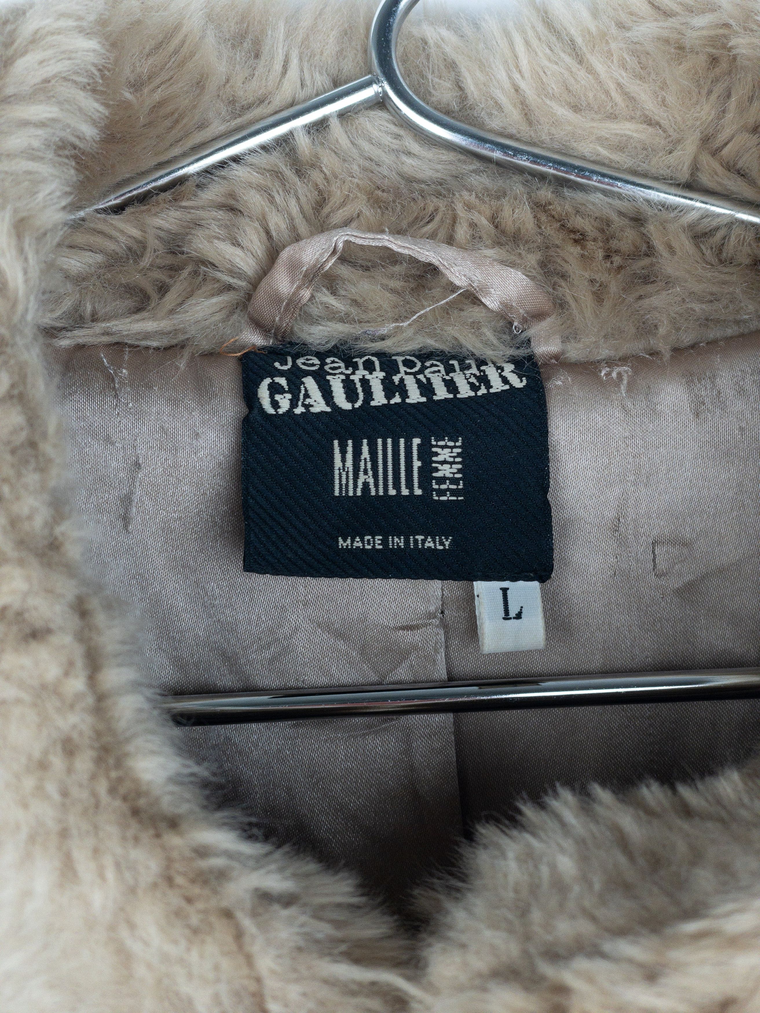 Jean Paul Gaultier 1990s Faux Fur Coat Size L / US 10 / IT 46 - 10 Thumbnail