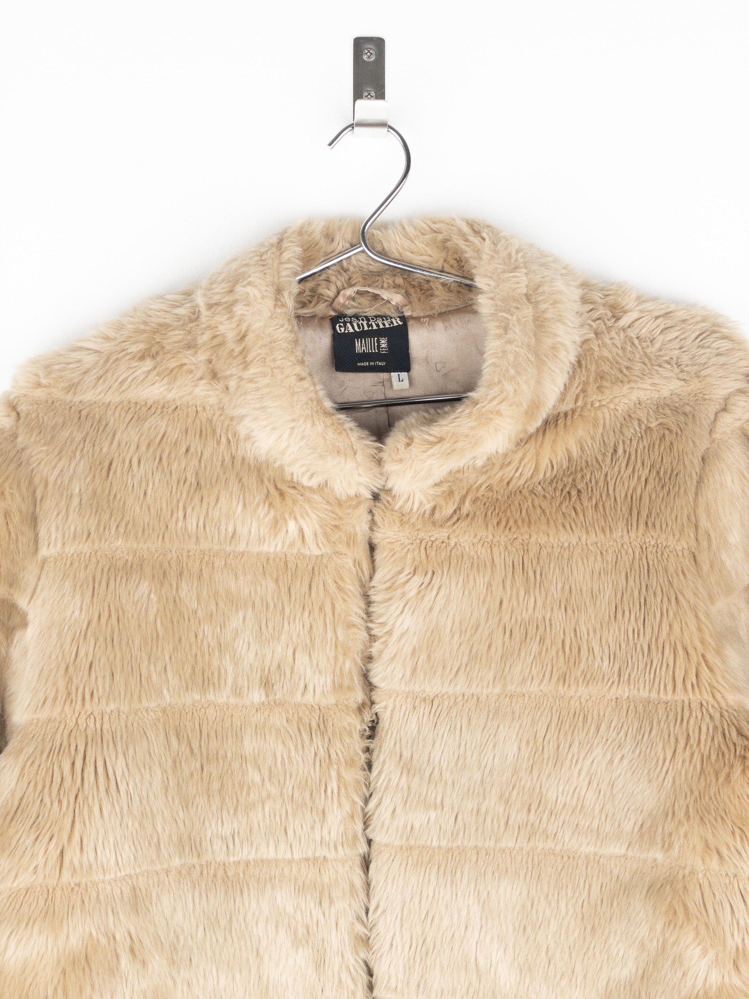 Jean Paul Gaultier 1990s Faux Fur Coat Size L / US 10 / IT 46 - 3 Thumbnail
