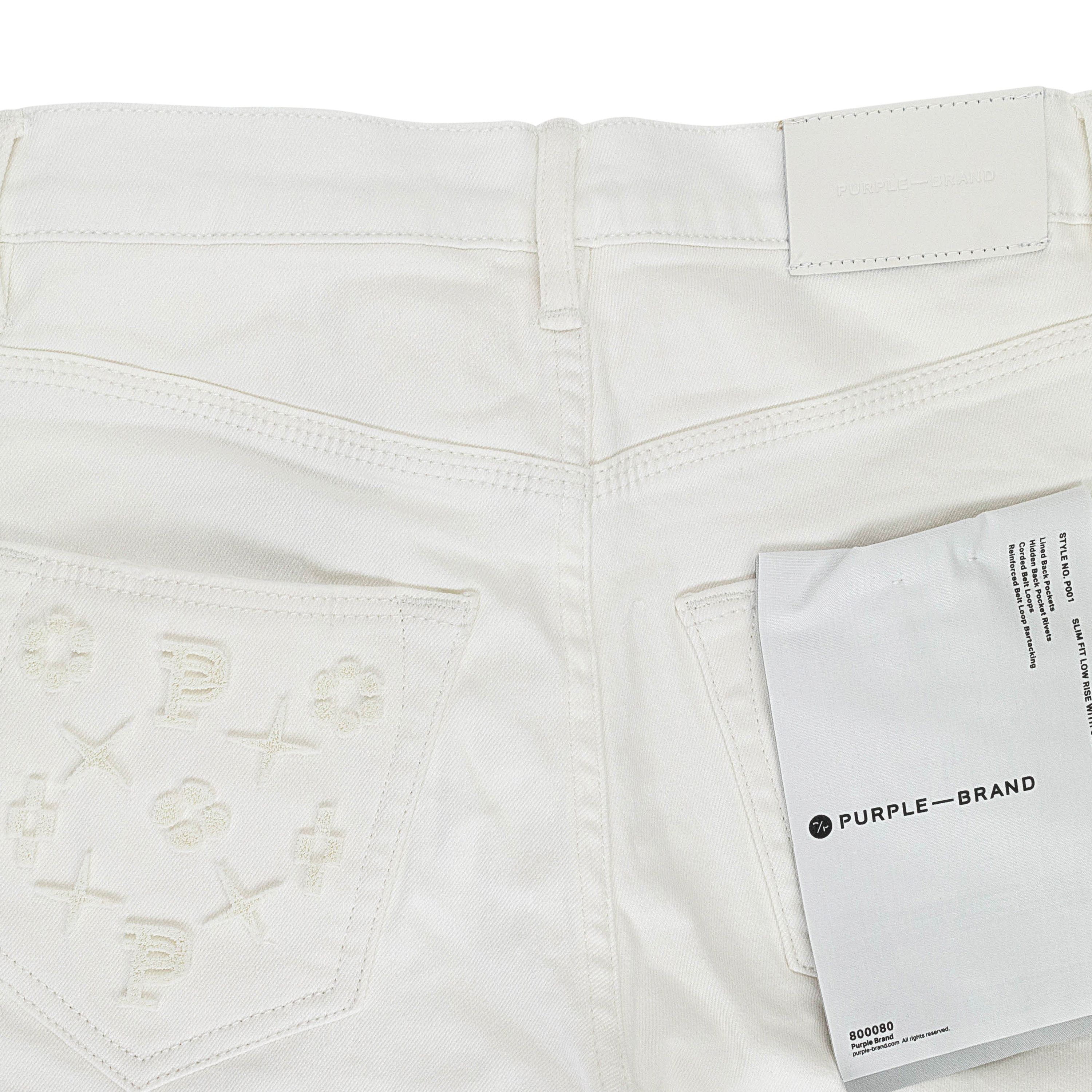 Purple Brand TUFFETAGE MONOGRAM WHITE SKINNY JEANS Size 36 Size US 36 / EU 52 - 4 Thumbnail