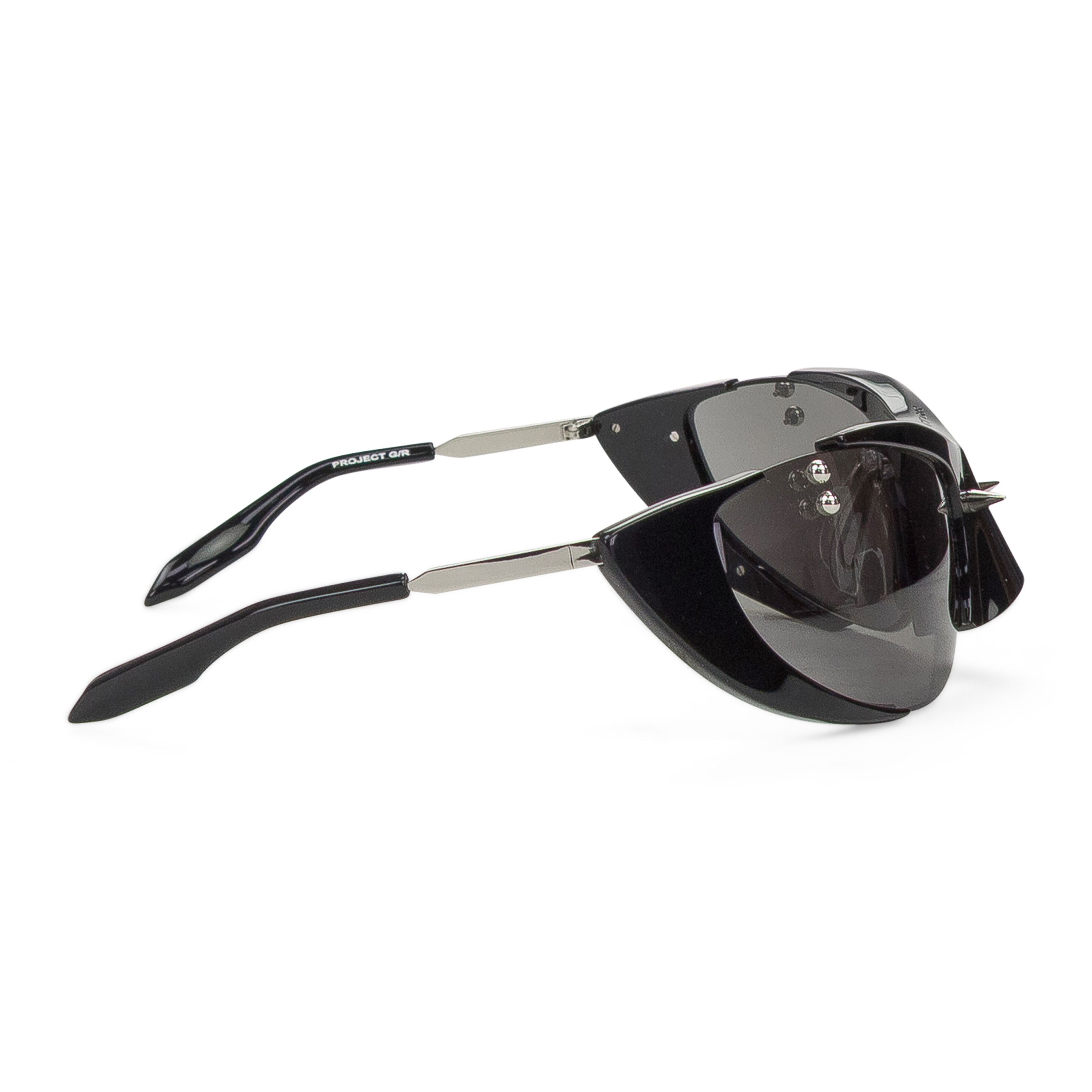 PROJECT G/R BLACK PIERCED SUNGLASSES SIZE OS Size ONE SIZE - 3 Thumbnail
