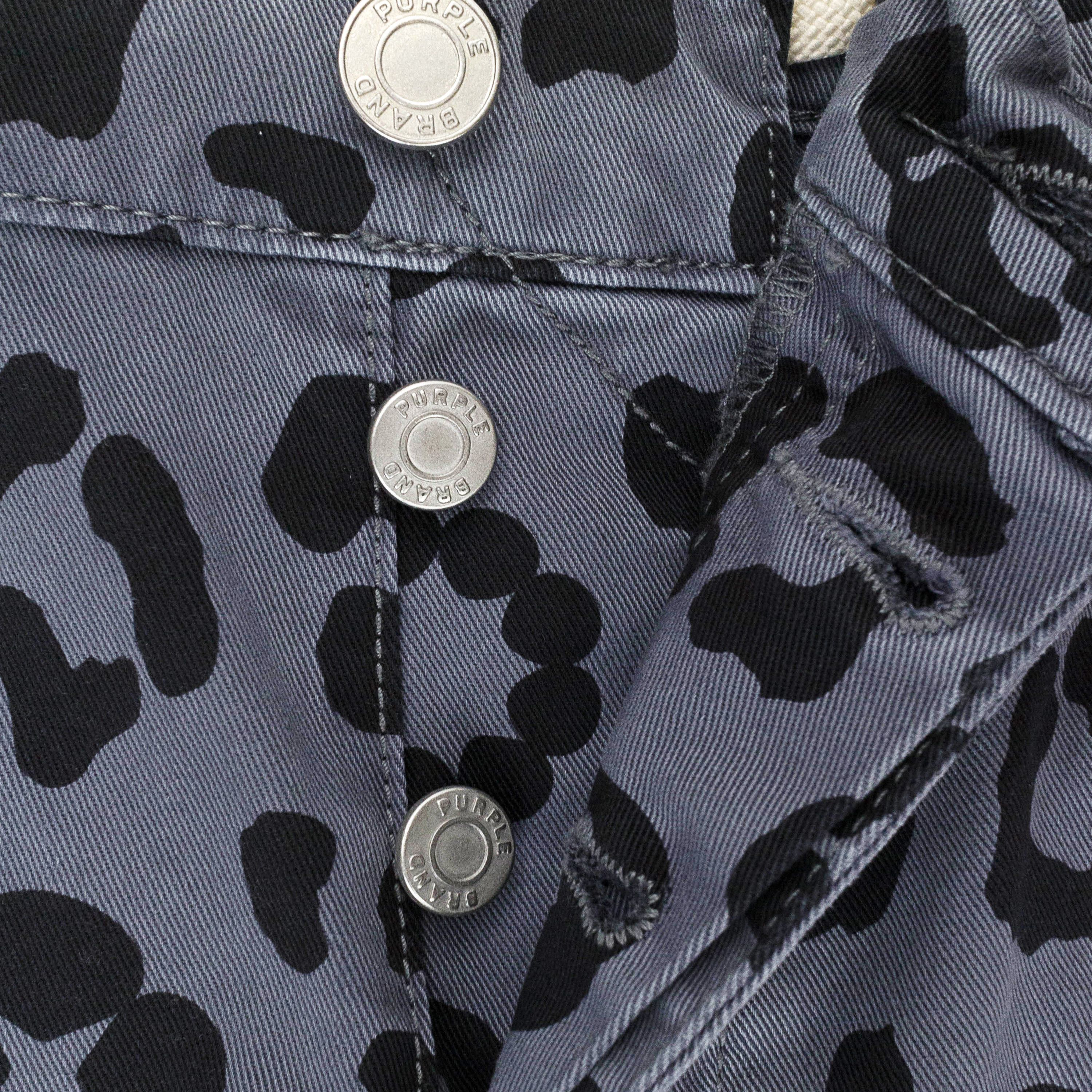 Purple Brand BLACK MONOGRAM LEOPARD PRINT Black CARGO PANT Size XS Size US 28 / EU 44 - 4 Thumbnail