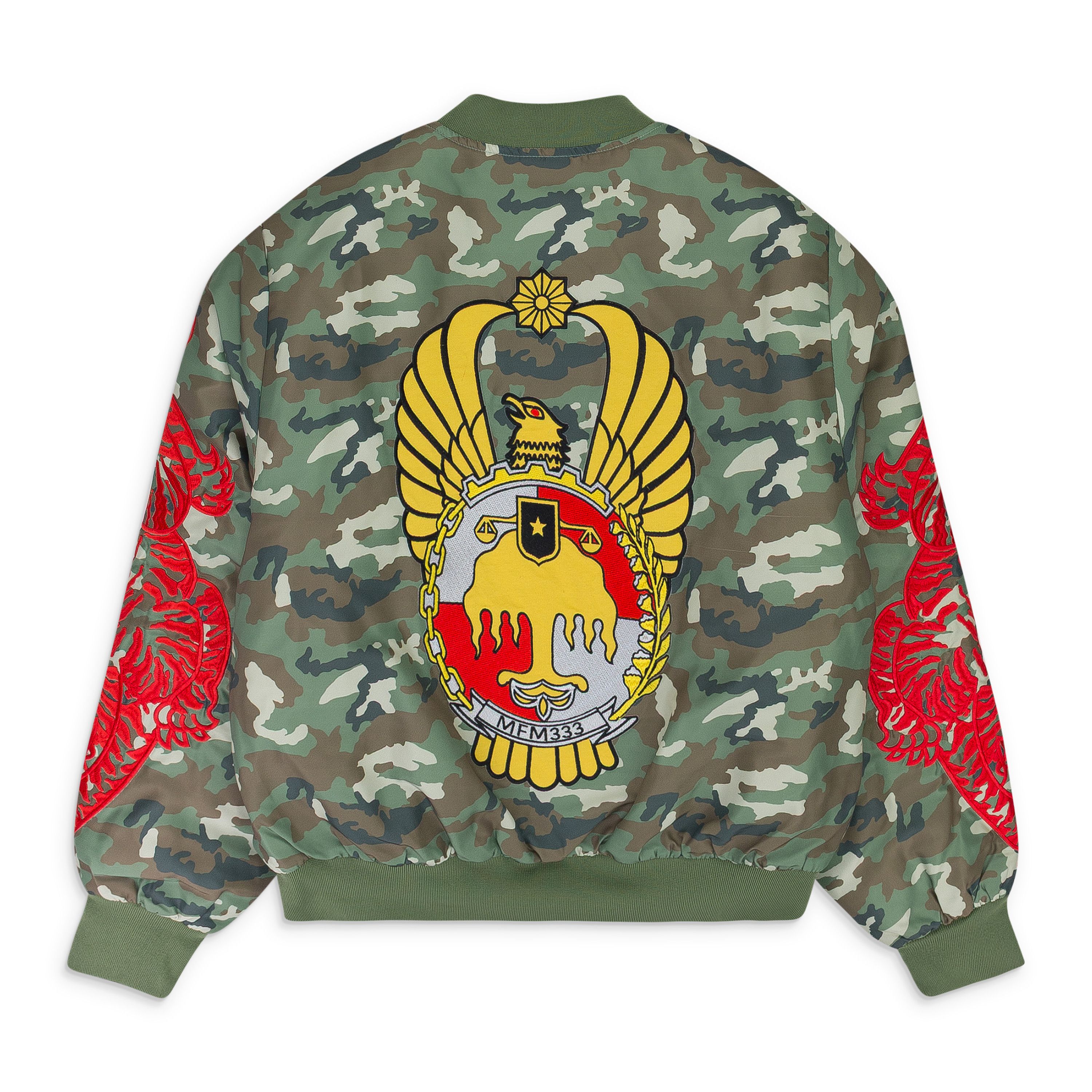 murd333r.fm MURD333R.FM GREEN/RED CAMO SPECIAL OPS BOMBER JACKET SIZE M Size US M / EU 48-50 / 2 - 2 Thumbnail