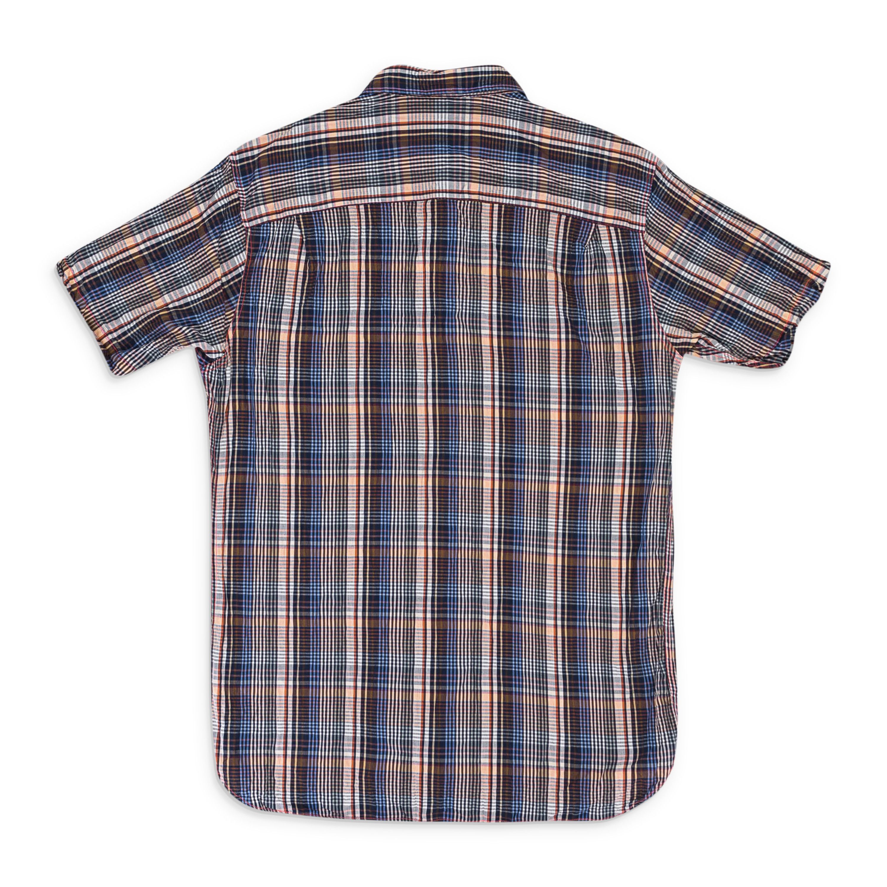 Freemans Sporting Club Peach/Brown/Blue Plaid Short Sleeve Shirt Size M Size US M / EU 48-50 / 2 - 2 Thumbnail