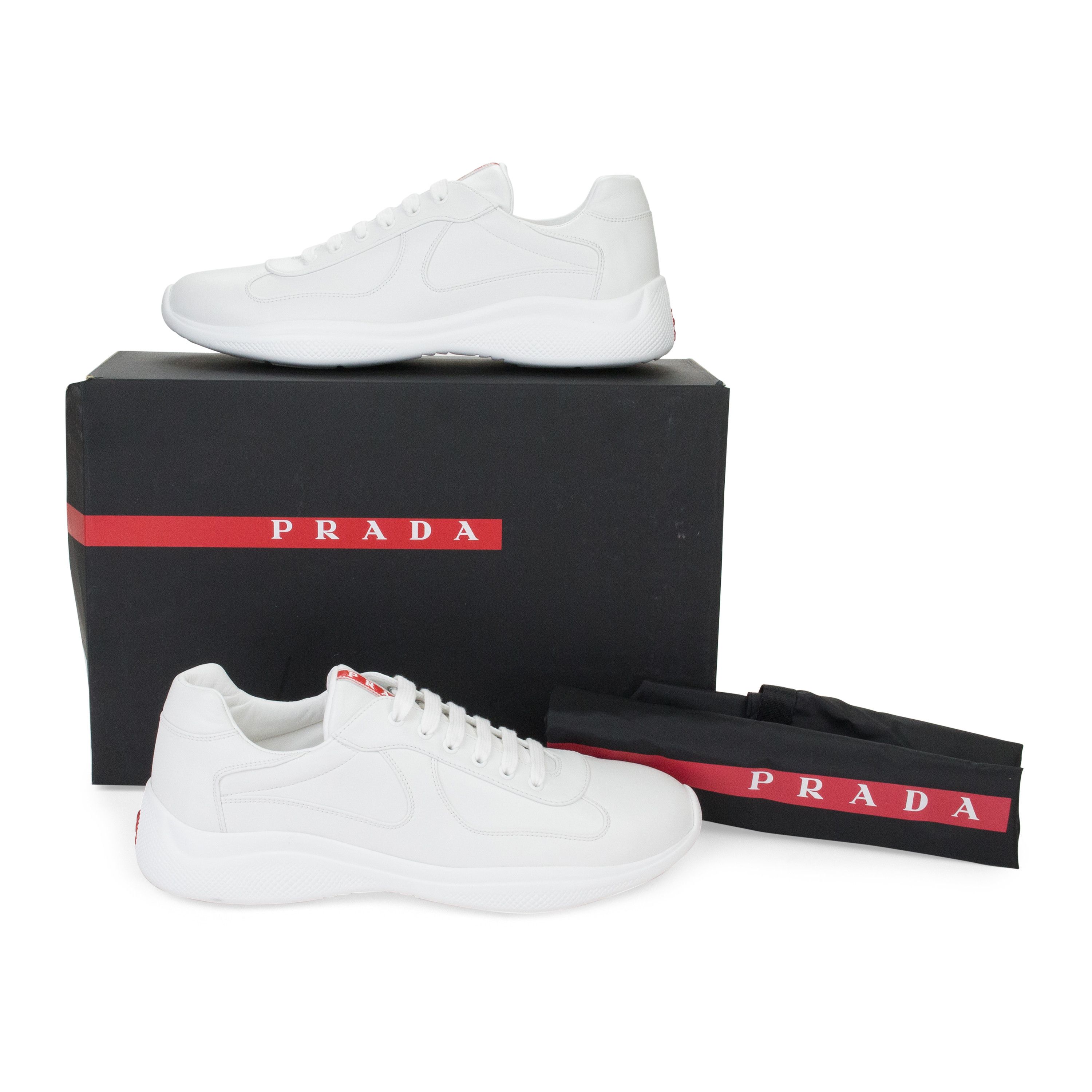 Prada Prada AMERICA'S CUPS SILVER SNEAKERS SIZE 9.5 Size US 9.5 / EU 42-43 - 8 Thumbnail