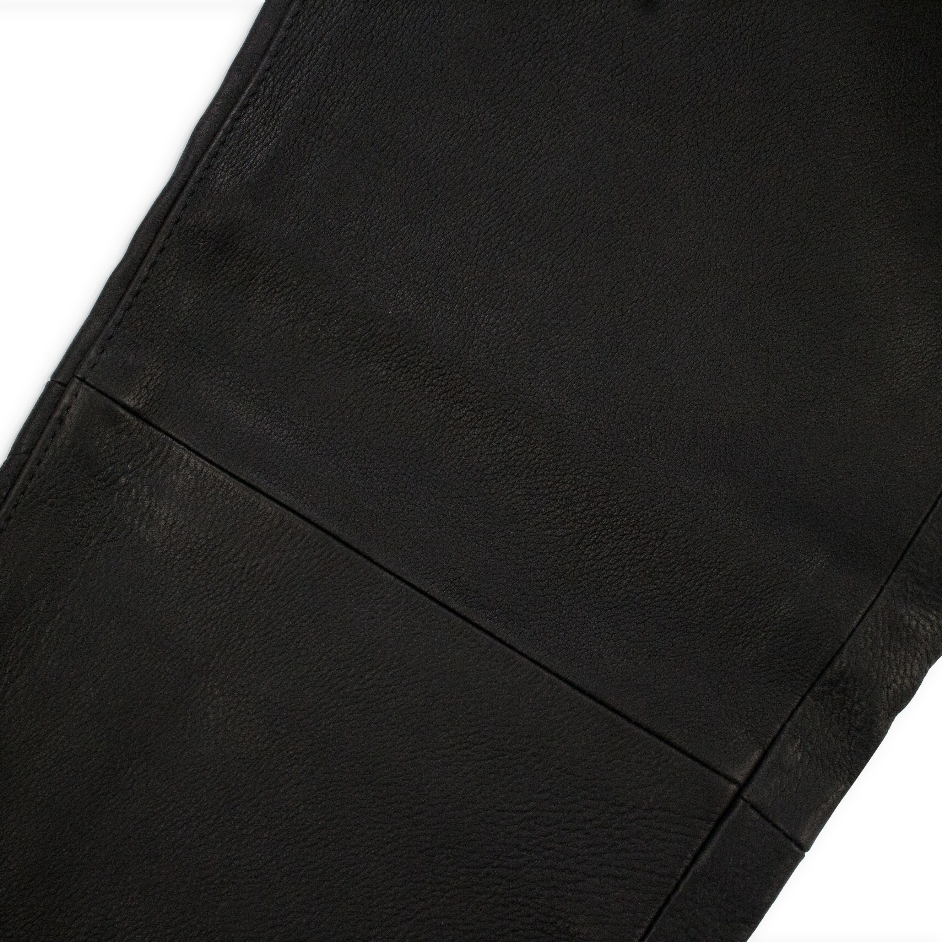 Amiri Amiri BLACK/AGED BLACK CONTRAST LEATHER SKINNY JEANS SIZE 28 Size 28" / US 6 / IT 42 - 7 Thumbnail