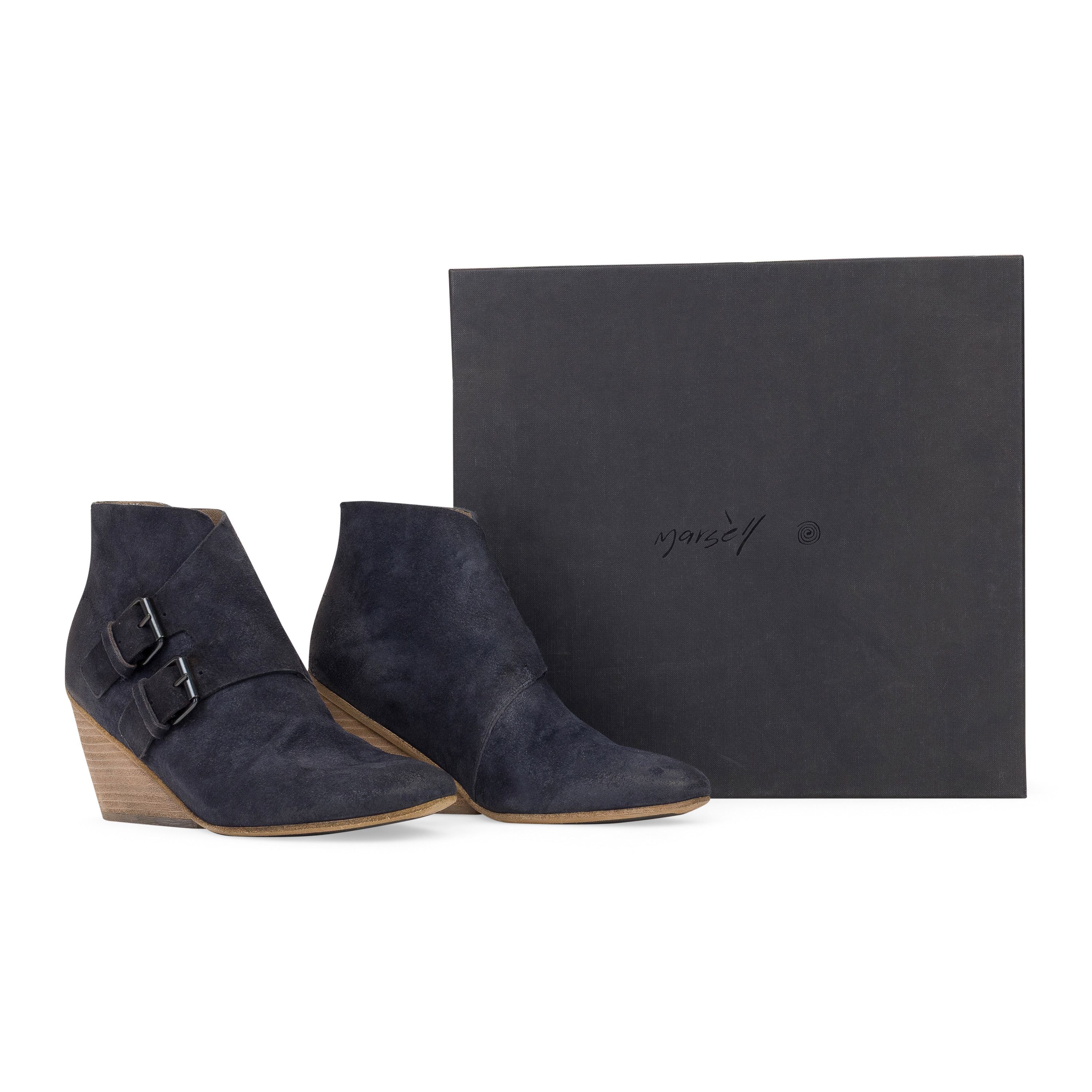 Marsell Marsell BLUE DISTRESSED CALF SKIN LEATHER BOOTS SIZE 38 Size US 8 / IT 38 - 8 Thumbnail