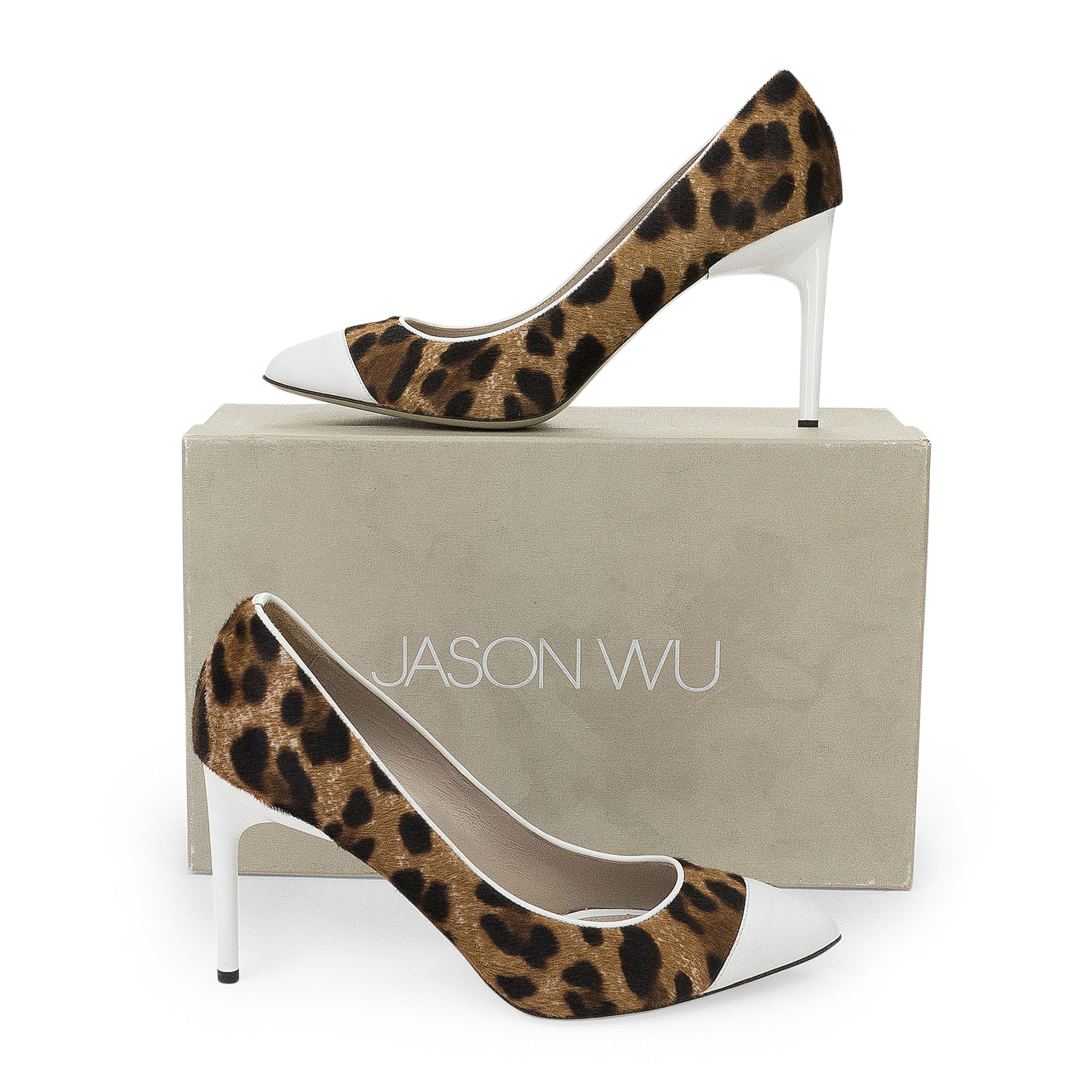 Jason Wu Jason Wu BROWN/WHITE LEOPARD HEELS SIZE 38 Size US 8 / IT 38 - 8 Thumbnail