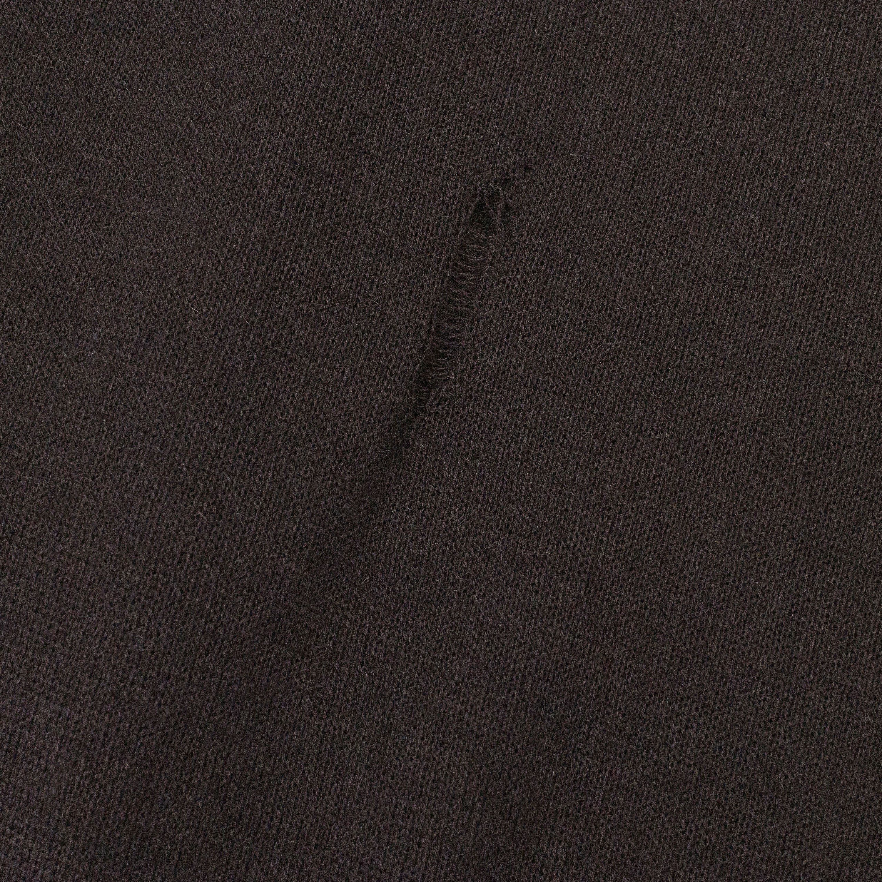 Amiri Amiri BROWN DISTRESSED CASHMERE SWEATER SIZE L Size L / US 10 / IT 46 - 6 Thumbnail
