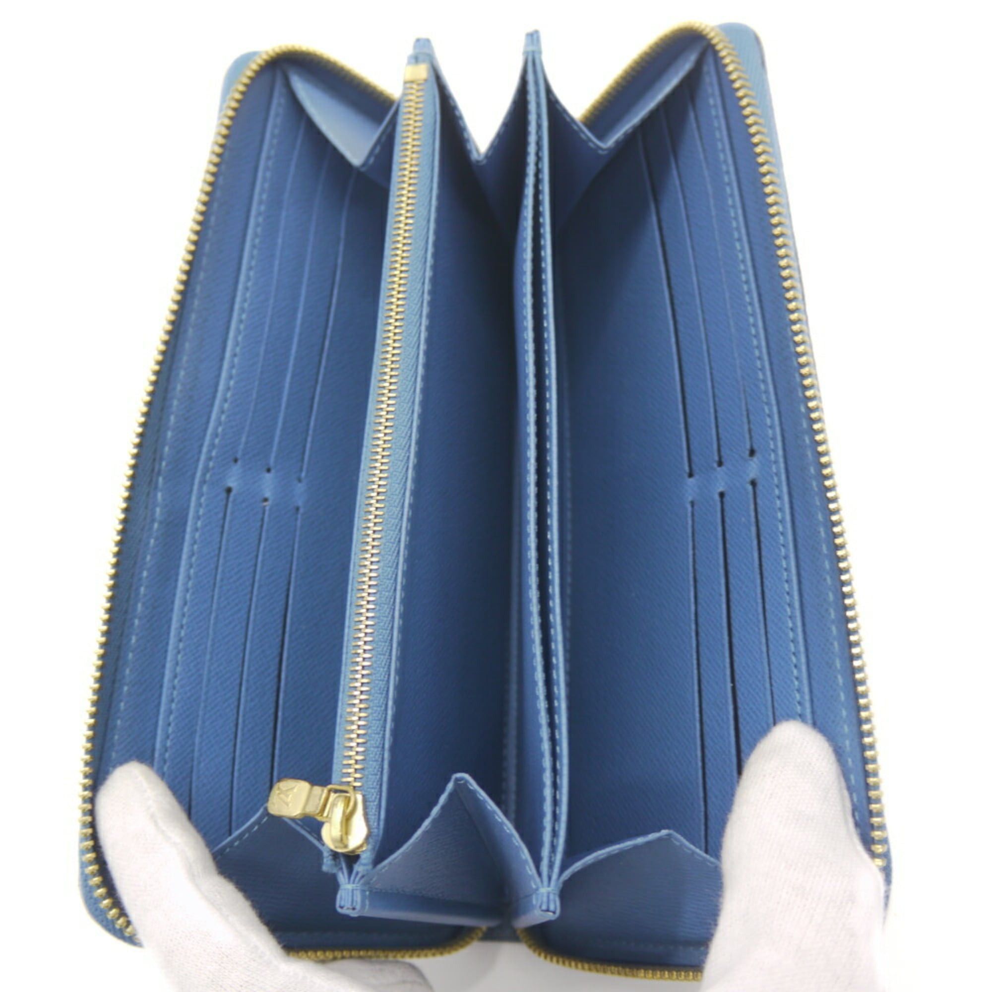 Louis Vuitton Louis Vuitton Zippy Wallet Monogram Blue Jean Long M63894 Size ONE SIZE - 6 Thumbnail