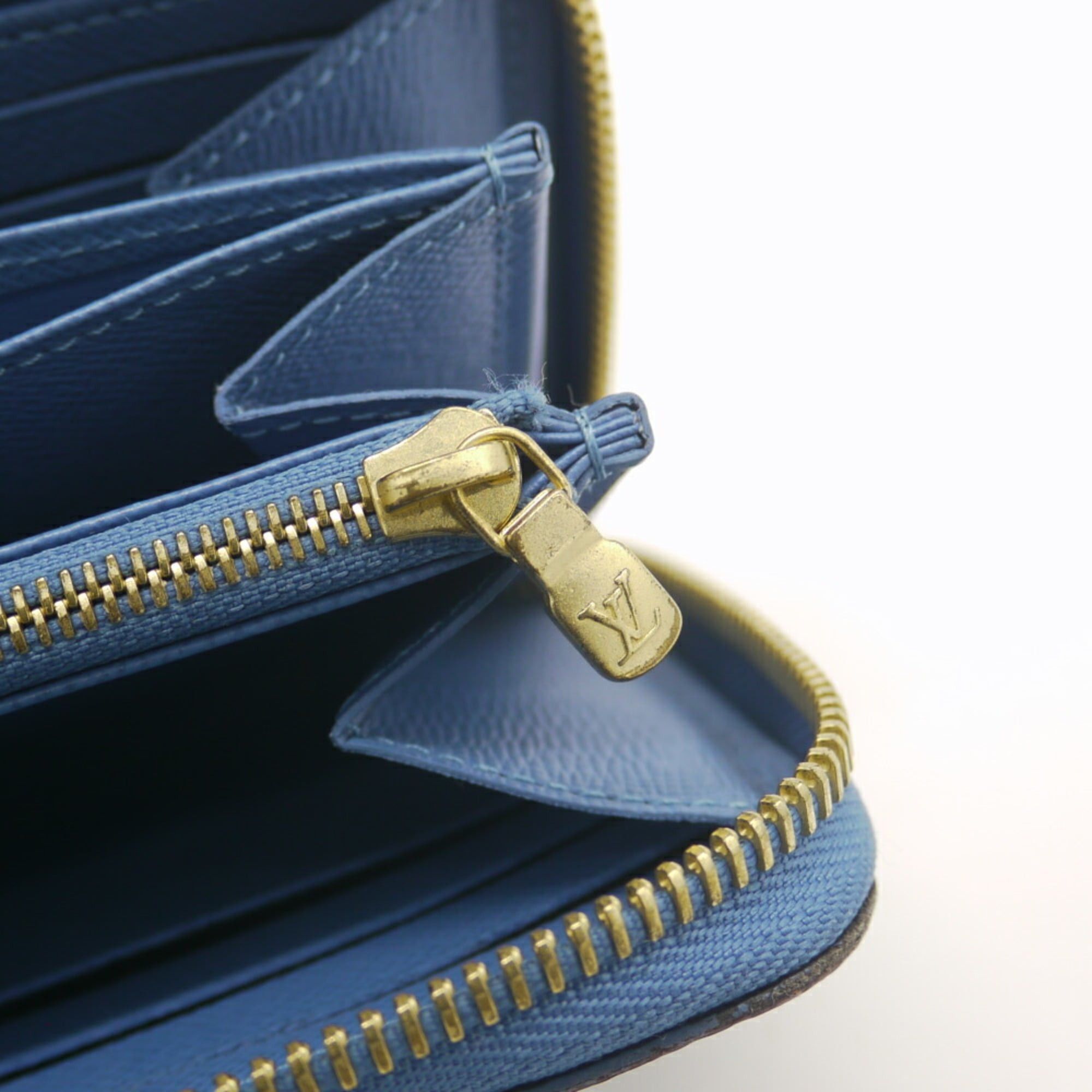 Louis Vuitton Louis Vuitton Zippy Wallet Monogram Blue Jean Long M63894 Size ONE SIZE - 8 Thumbnail