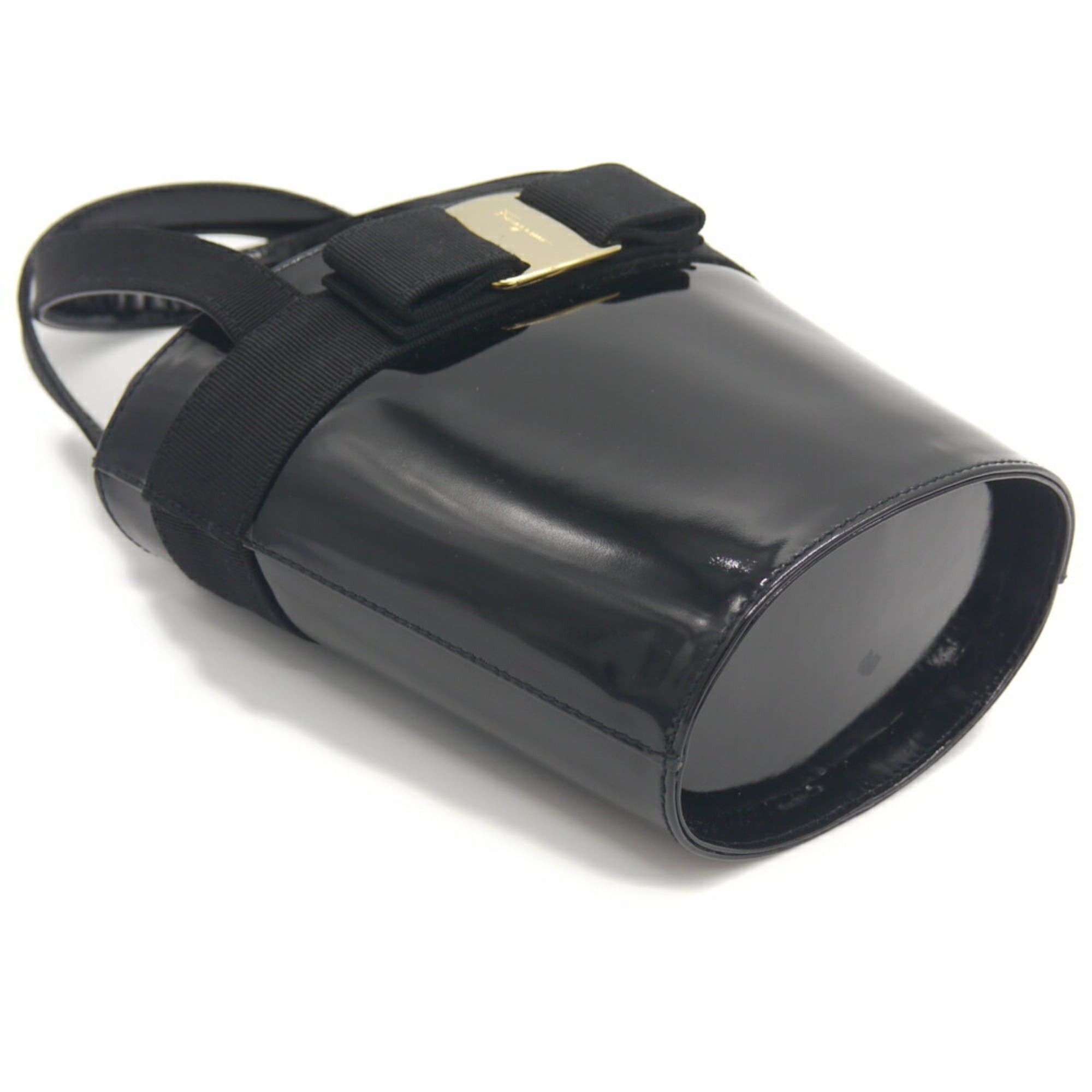 Salvatore Ferragamo Salvatore Ferragamo Vara Ribbon Leather Handbag, Black, 21-6161 Size ONE SIZE - 5 Thumbnail