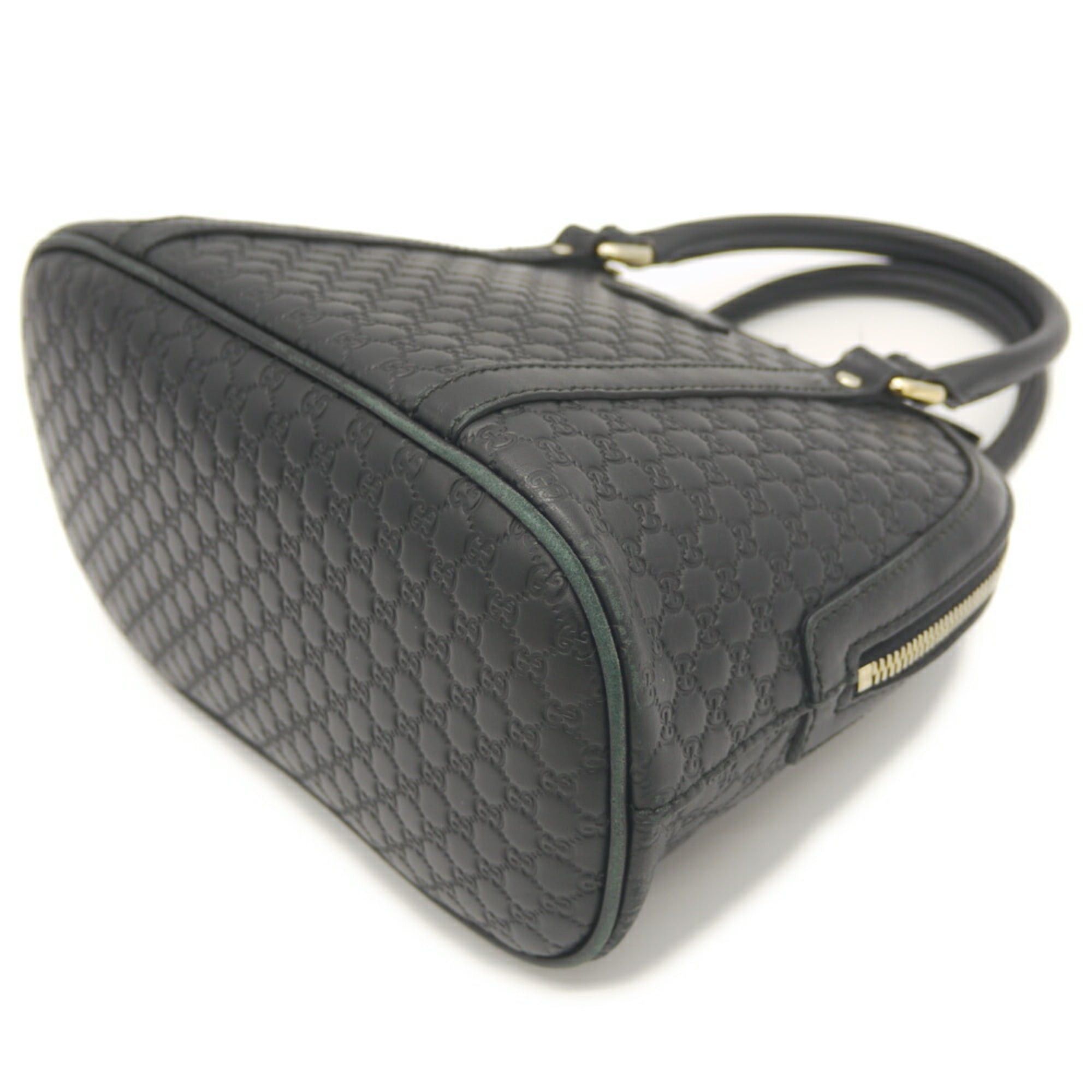 Gucci GUCCI Micro GG Handbag/Shoulder Bag 449654 486628 Shima Leather Black Size ONE SIZE - 4 Thumbnail