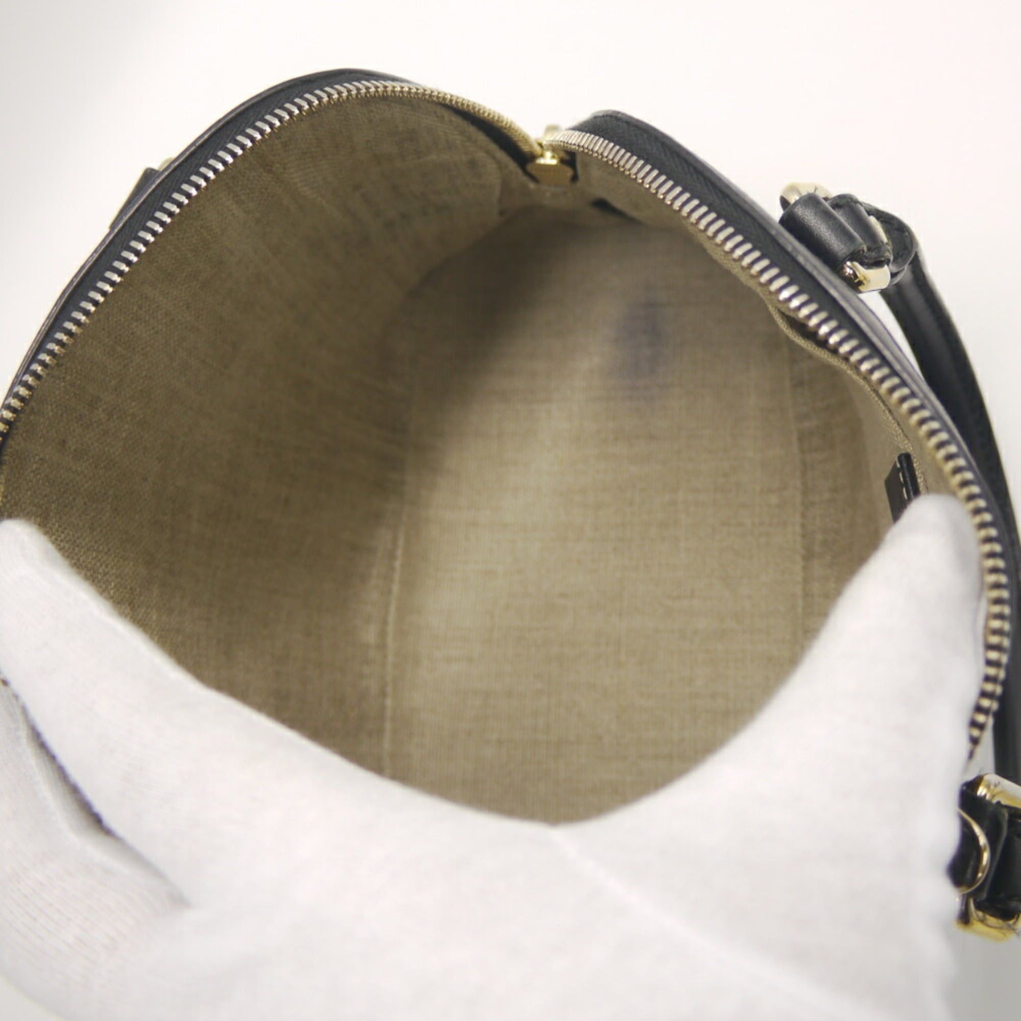 Gucci GUCCI Micro GG Handbag/Shoulder Bag 449654 486628 Shima Leather Black Size ONE SIZE - 7 Thumbnail