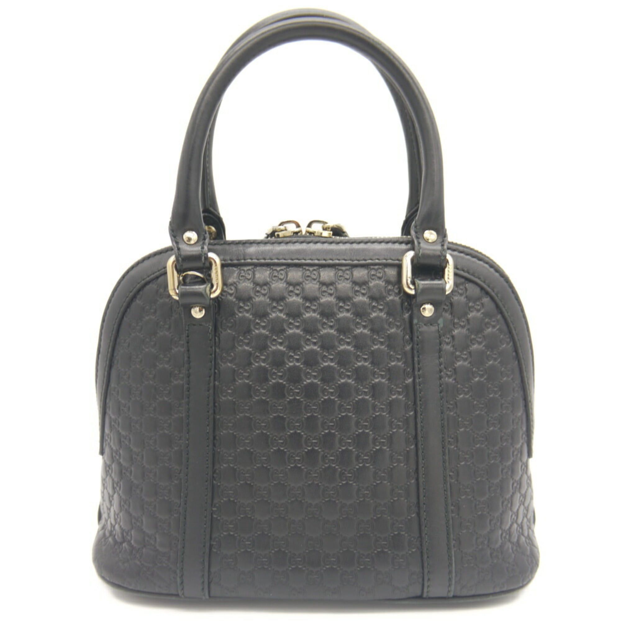 Gucci GUCCI Micro GG Handbag/Shoulder Bag 449654 486628 Shima Leather Black Size ONE SIZE - 2 Thumbnail